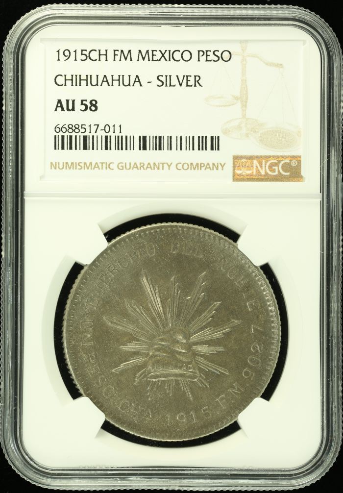 Revolution Peso Ch Fm Ngc Au World Numismatics Llc