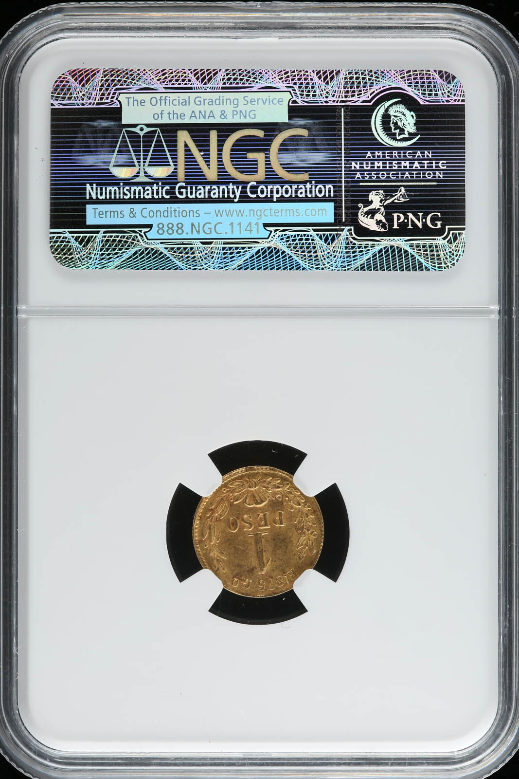 Mexican Coins Mexican Coins Republic Gold Republic Gold 1 Peso 1898 Go R NGC MS64 KM410.3 25935 Republic Gold 1 Peso 1898 Go R NGC MS64 KM410.3 25935Republic Gold 1 Peso 1898 Go R NGC MS64 KM410.3 25935 - Image 2