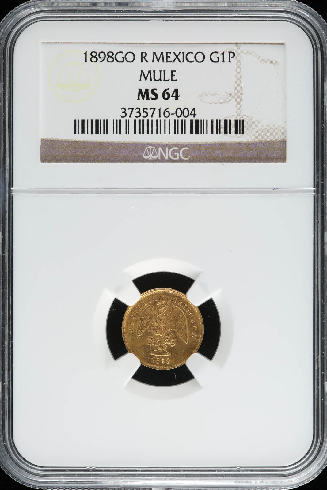 Mexican Coins Mexican Coins Republic Gold Republic Gold 1 Peso 1898 Go R NGC MS64 KM410.3 25935 Republic Gold 1 Peso 1898 Go R NGC MS64 KM410.3 25935Republic Gold 1 Peso 1898 Go R NGC MS64 KM410.3 25935