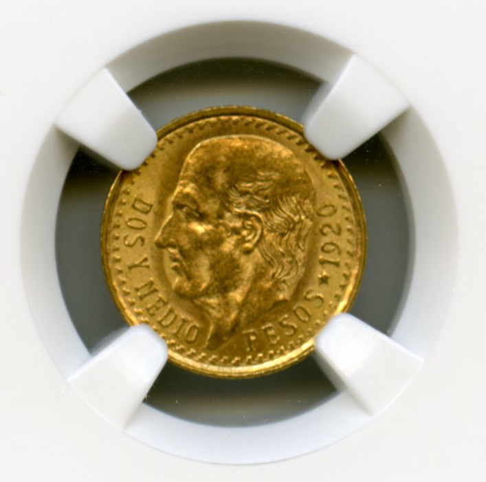 Mexican Coins Mexican Coins Modern Gold Modern Gold 2 1/2 Pesos 1920/10 NGC MS64 KM0463 27244 Modern Gold 2 1/2 Pesos 1920/10 NGC MS64 KM0463 27244Modern Gold 2 1/2 Pesos 1920/10 NGC MS64 KM0463 27244