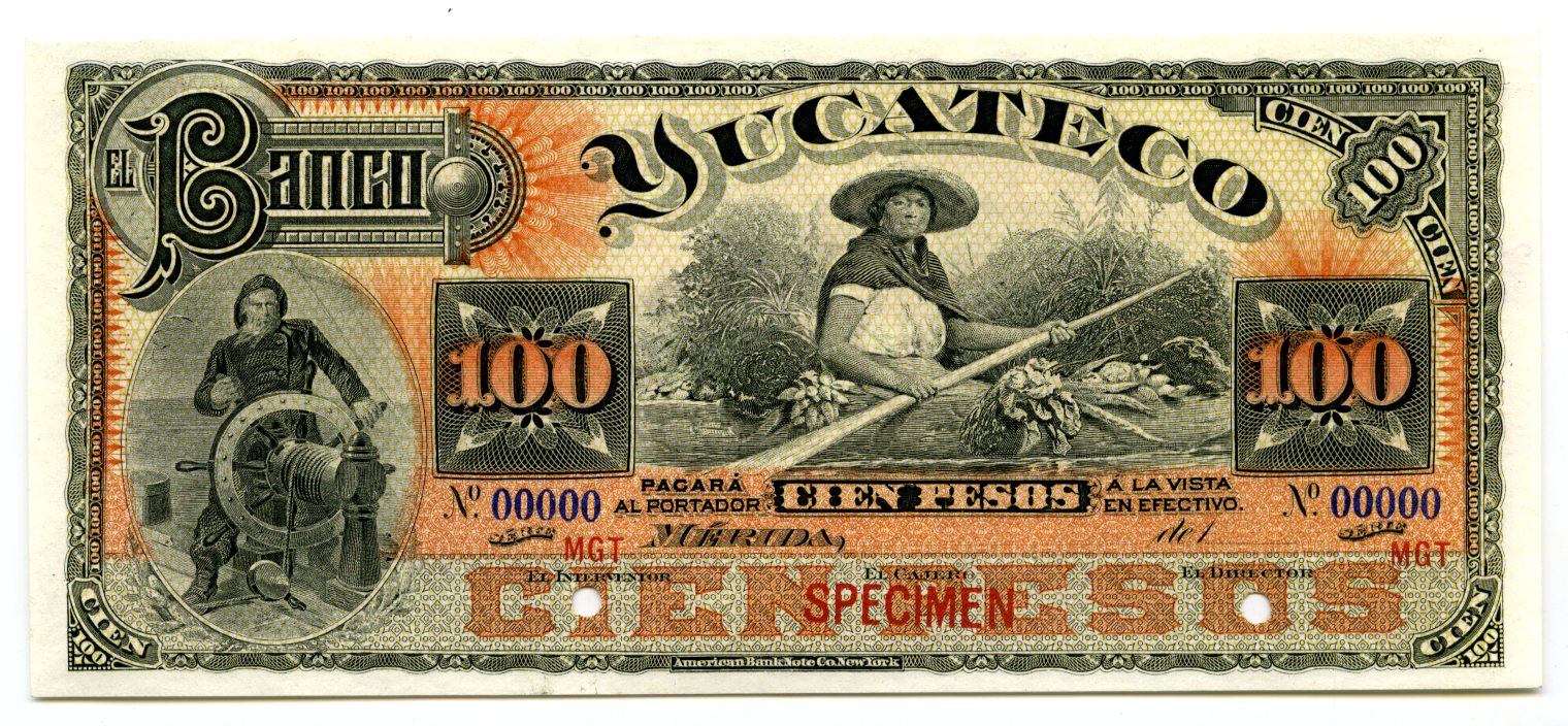 Bancos Currency Mexican Currency Bancos 100 Pesos Yucatan UNC M568 33182 Bancos 100 Pesos Yucatan UNC M568 33182Bancos 100 Pesos Yucatan UNC M568 33182