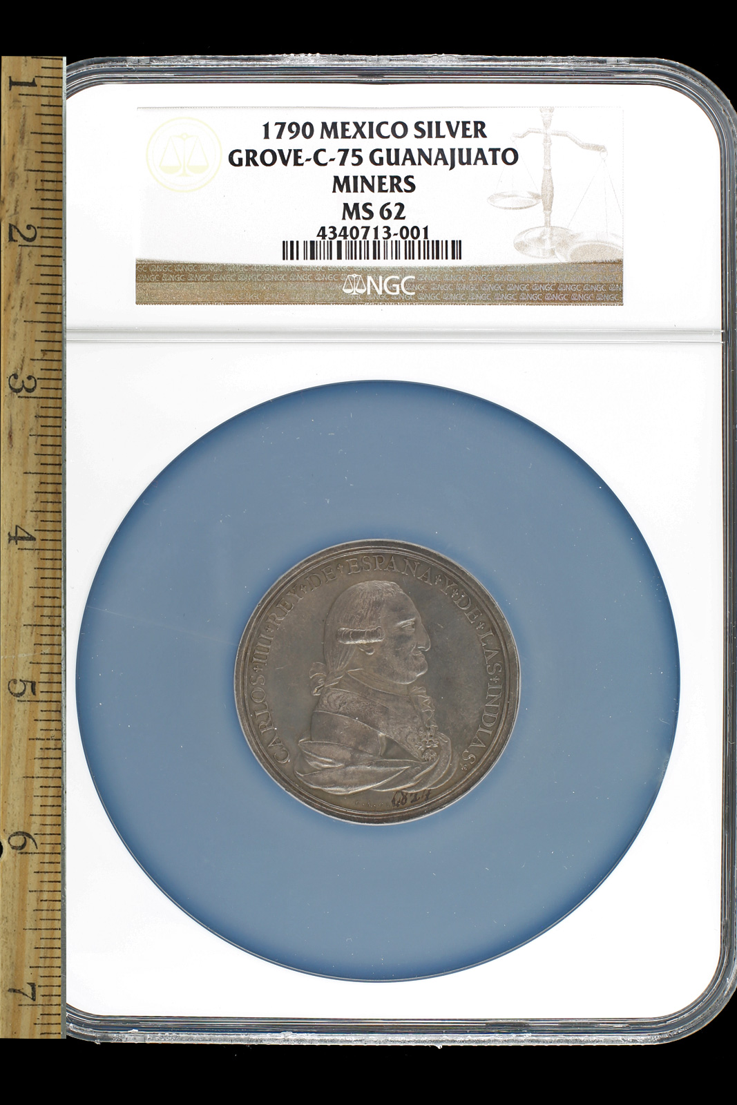 Medals Guanajuatto Mines Silver Proclamation Medal 1790 NGC MS 62 Grove ...