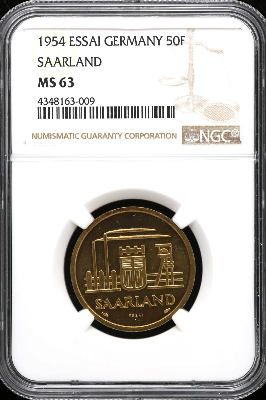 Europe Germany World Coins World Coins Germany- Saarland 50 Franken 1954 NGC MS63 KM E5 34263 Germany- Saarland 50 Franken 1954 NGC MS63 KM E5 34263Germany- Saarland 50 Franken 1954 NGC MS63 KM E5 34263