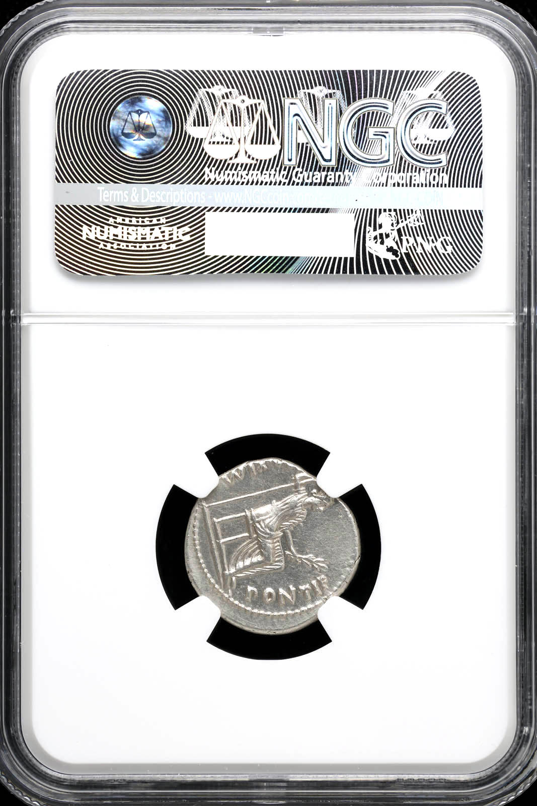 Ancient Coins Roman Imperial Roman Imperial Tiberius 14-37 AD AR Denarius NGC AU 34499 Roman Imperial Tiberius 14-37 AD AR Denarius NGC AU 34499Roman Imperial Tiberius 14-37 AD AR Denarius NGC AU 34499 - Image 2
