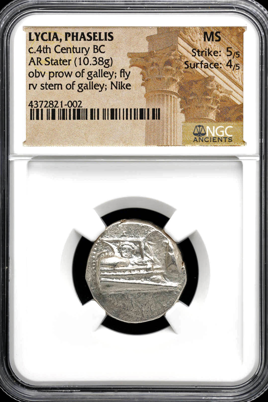 Ancient Coins Greek Lycia Greek Lycia Phaselis 4th Century BC AR Stater NGC MS 34987 Greek Lycia Phaselis 4th Century BC AR Stater NGC MS 34987Greek Lycia Phaselis 4th Century BC AR Stater NGC MS 34987