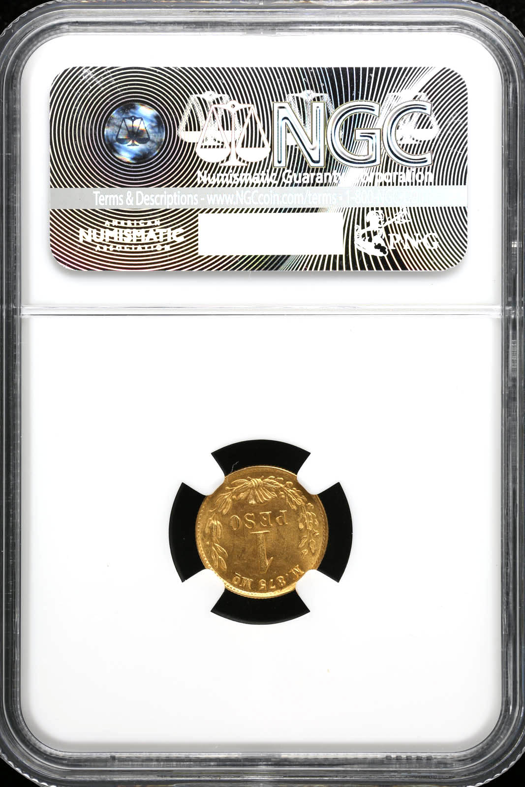 Mexican Coins Mexican Coins Republic Gold Republic Gold 1 Peso 1903 Mo M NGC MS64+ KM410.5 35587 Republic Gold 1 Peso 1903 Mo M NGC MS64+ KM410.5 35587Republic Gold 1 Peso 1903 Mo M NGC MS64+ KM410.5 35587 - Image 2