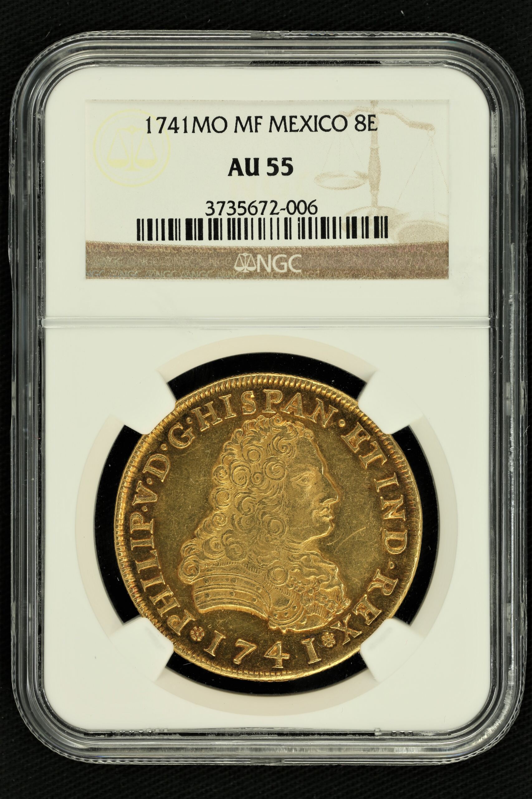 Colonial Gold Mexican Coins Mexican Coins Colonial Gold 8 Escudos 1741 Mo MF NGC AU55 n_00946 Colonial Gold 8 Escudos 1741 Mo MF NGC AU55 n_00946Colonial Gold 8 Escudos 1741 Mo MF NGC AU55 n_00946