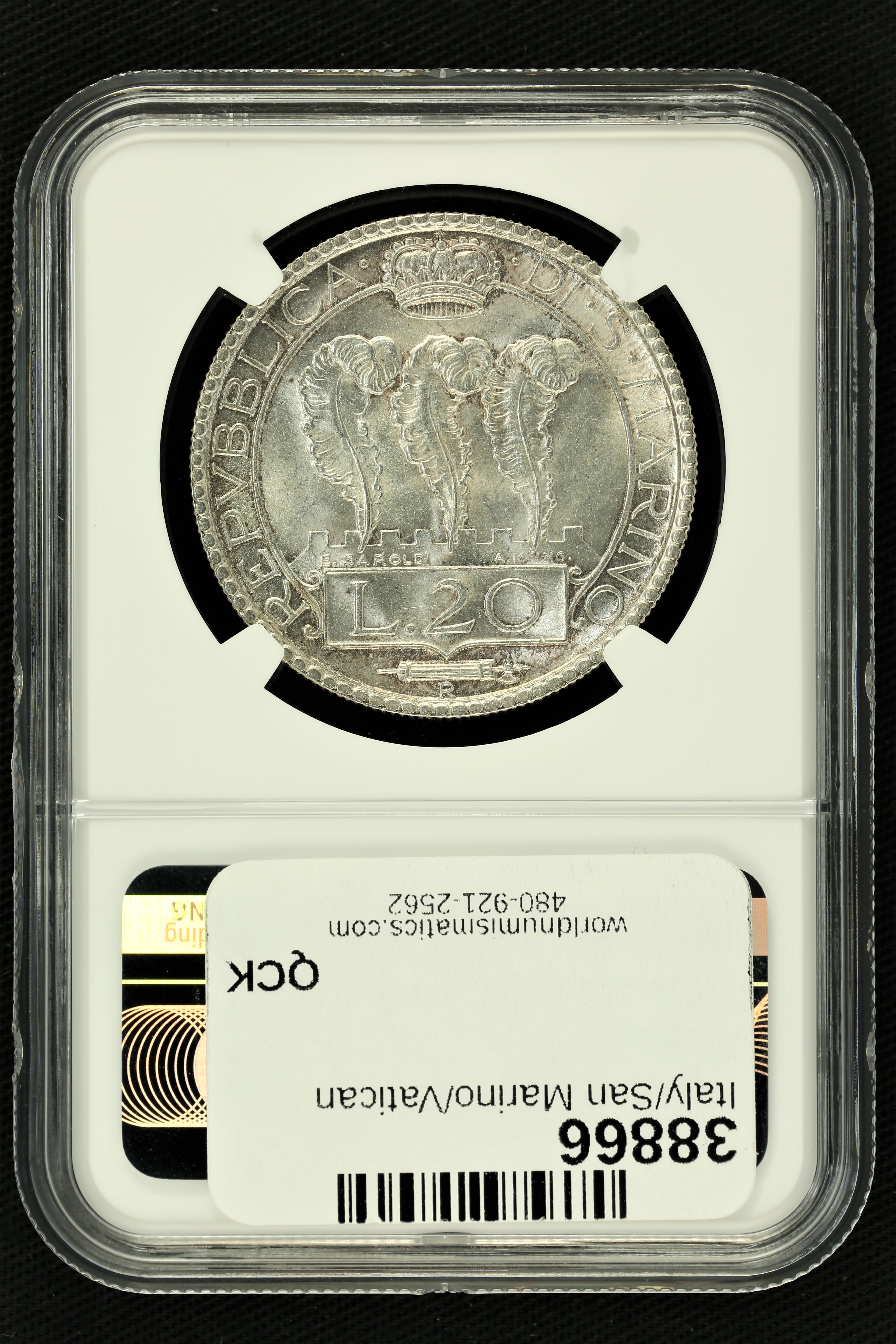 Europe Italy/San Marino/Vatican World Coins World Coins Europe Italy/San Marino/Vatican 20 Lire 1932 R NGC MS63 38866 Europe Italy/San Marino/Vatican 20 Lire 1932 R NGC MS63 38866Europe Italy/San Marino/Vatican 20 Lire 1932 R NGC MS63 38866 - Image 2
