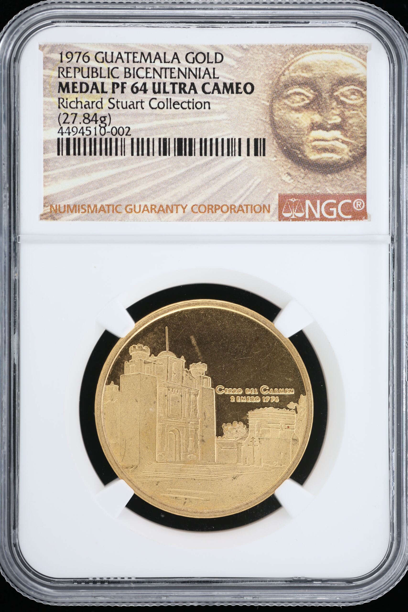 Guatemala Latin American Coins Latin American Coins Guatemala Republic Bicentennial Gold Medal 1976 NGC Medal PF64 Ultra Cameo u_01985 Guatemala Republic Bicentennial Gold Medal 1976 NGC Medal PF64 Ultra Cameo u_01985Guatemala Republic Bicentennial Gold Medal 1976 NGC Medal PF64 Ultra Cameo u_01985