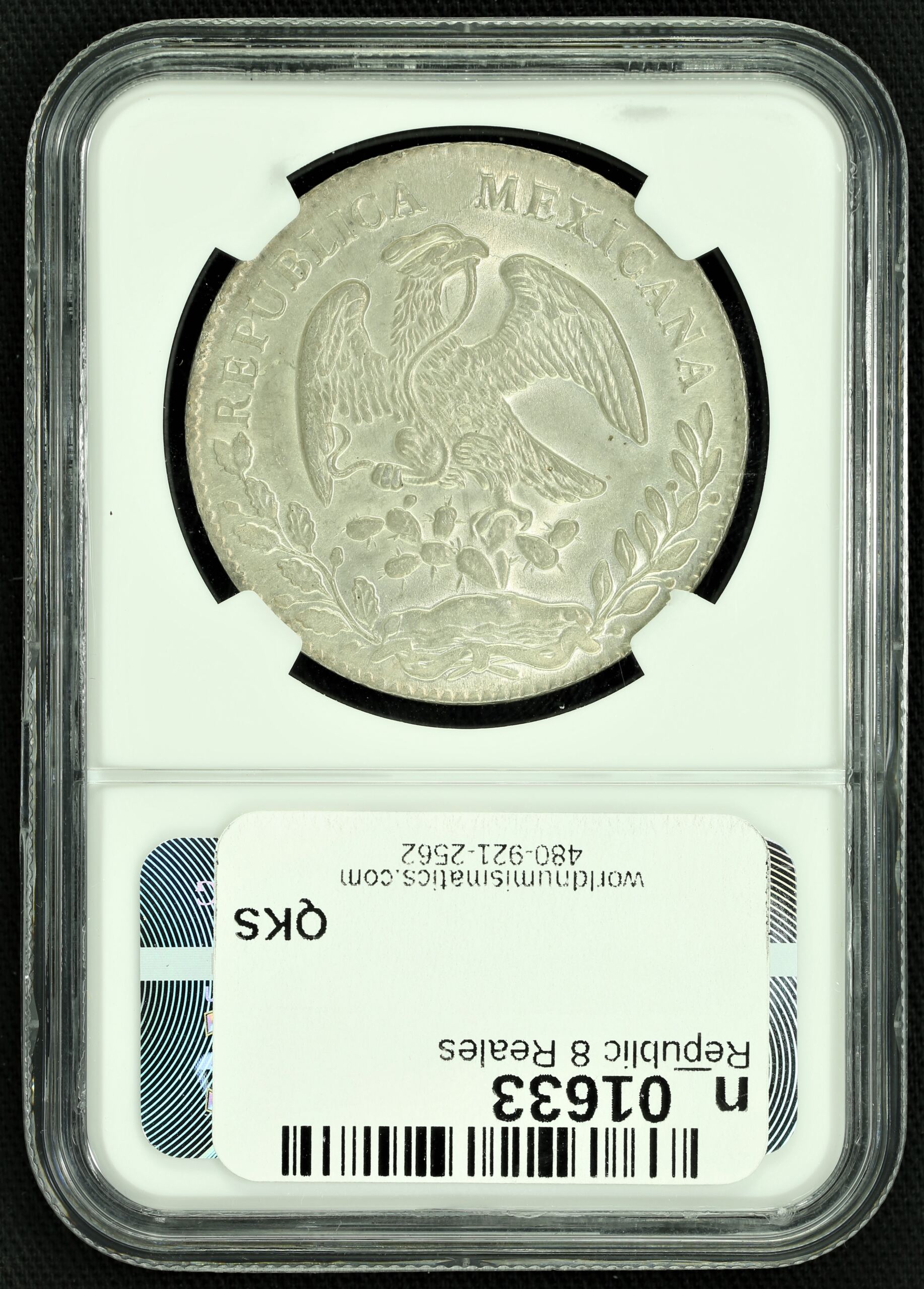 Hermosillo Mexican Coins Republic 8 Reales Republic 8 Reales 8 Reales 1868 Ho PR NGC MS63 n_01633 Republic 8 Reales 8 Reales 1868 Ho PR NGC MS63 n_01633Republic 8 Reales 8 Reales 1868 Ho PR NGC MS63 n_01633 - Image 2