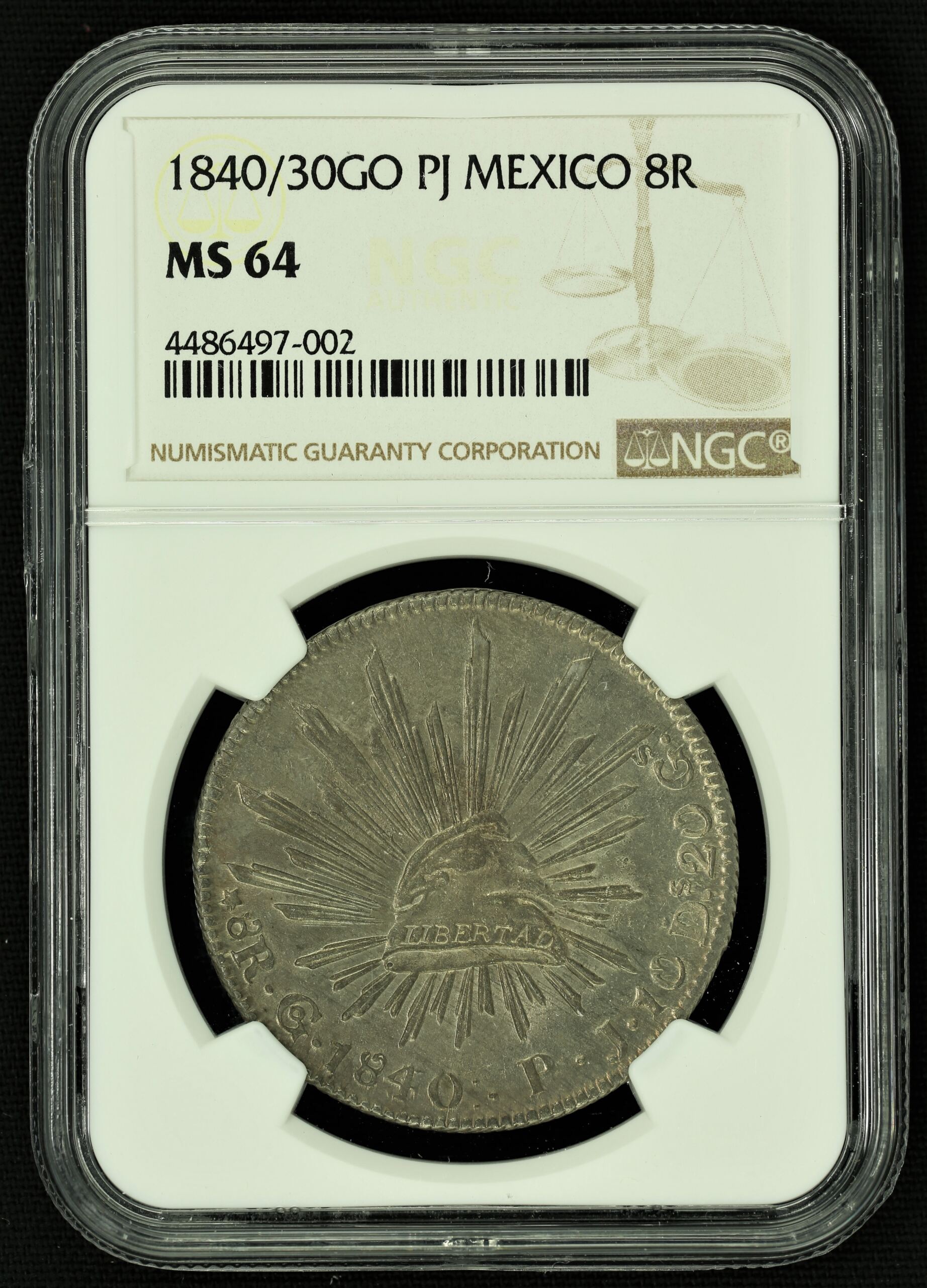 Republic 8 Reales 8 Reales 1840/30 Go PJ NGC MS64 n_01569 | World