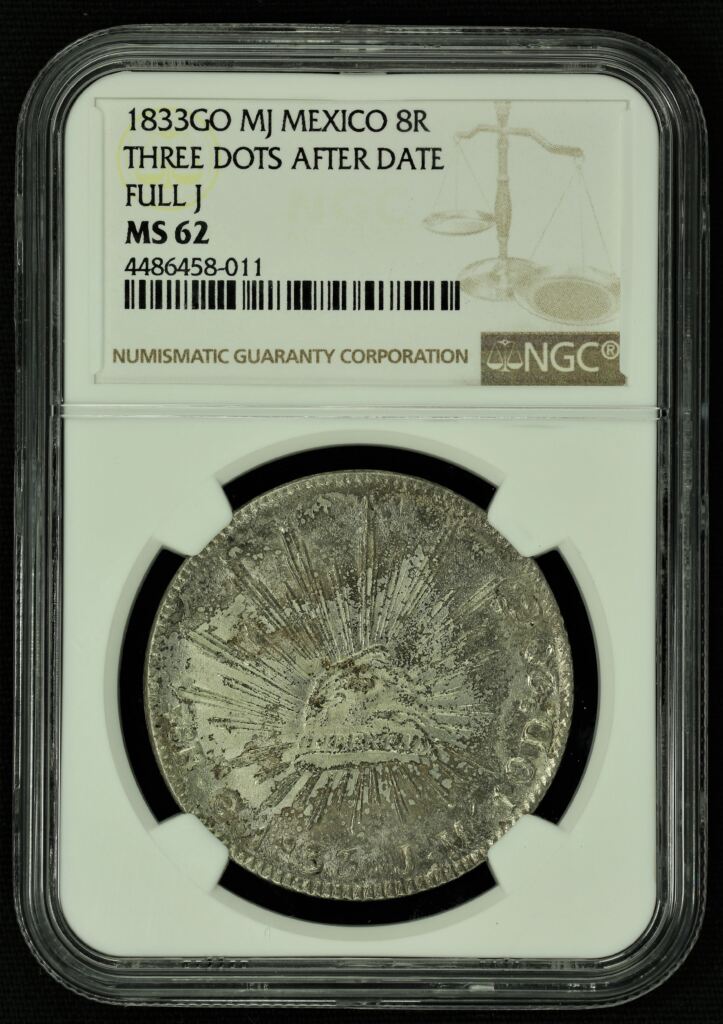Republic 8 Reales 8 Reales 1833 Go JM NGC MS62 n_01562 | World