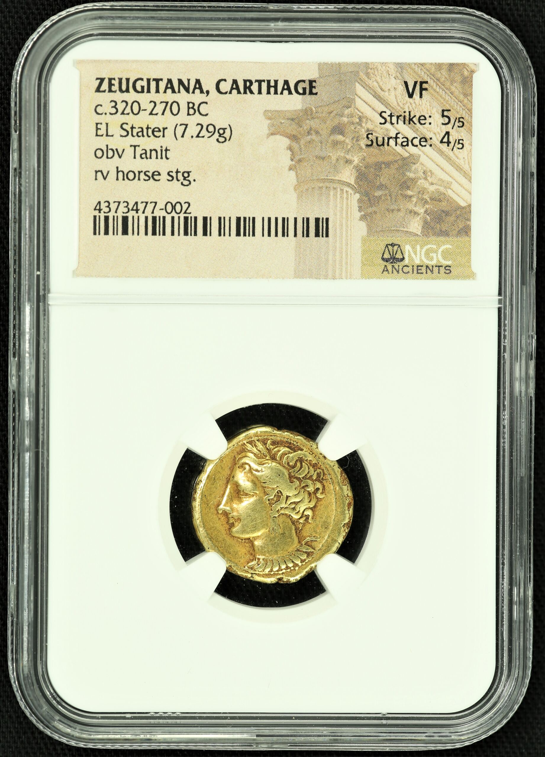 Zeugitana Carthage c.320-270 BC EL Stater NGC VF 42678 | World