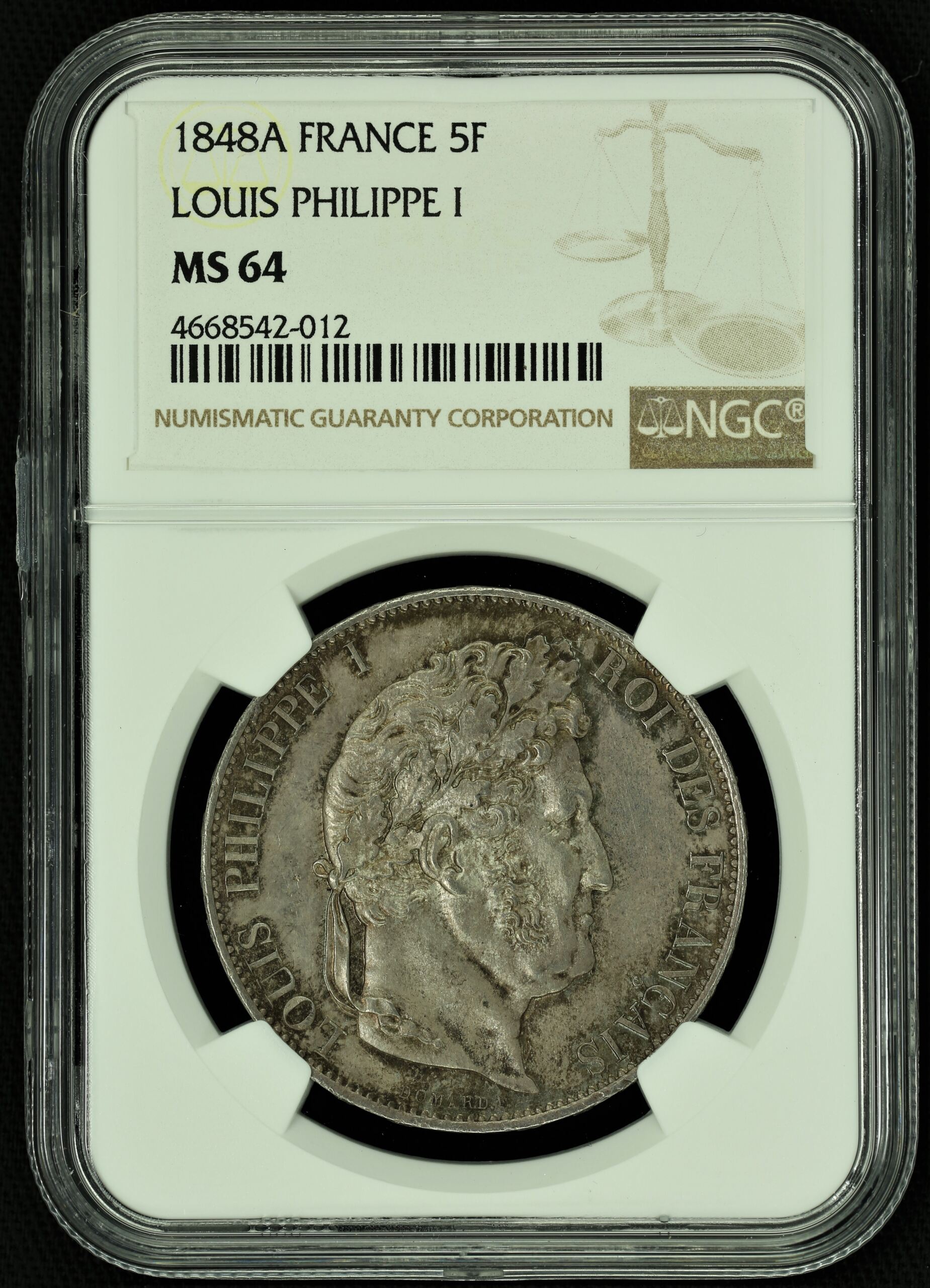 Europe France World Coins Europe France 5 Francs 1848 A NGC MS64 43561 Europe France 5 Francs 1848 A NGC MS64 43561Europe France 5 Francs 1848 A NGC MS64 43561