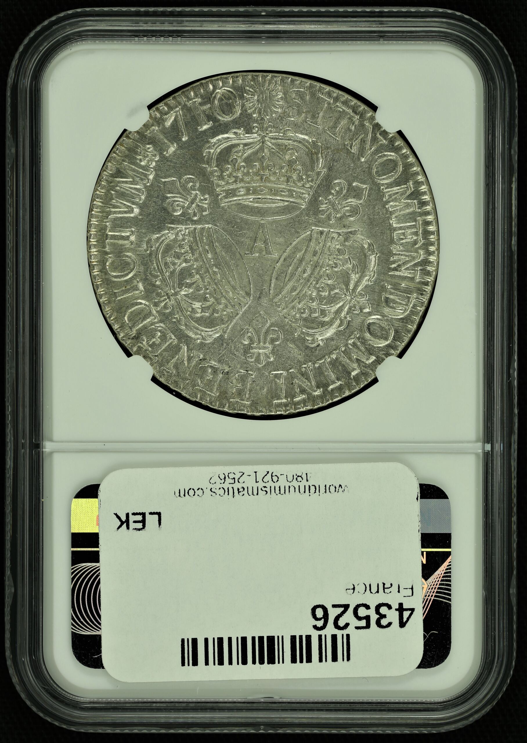 Europe France World Coins Europe France Ecu 1710 A NGC MS62 43526 Europe France Ecu 1710 A NGC MS62 43526Europe France Ecu 1710 A NGC MS62 43526 - Image 2