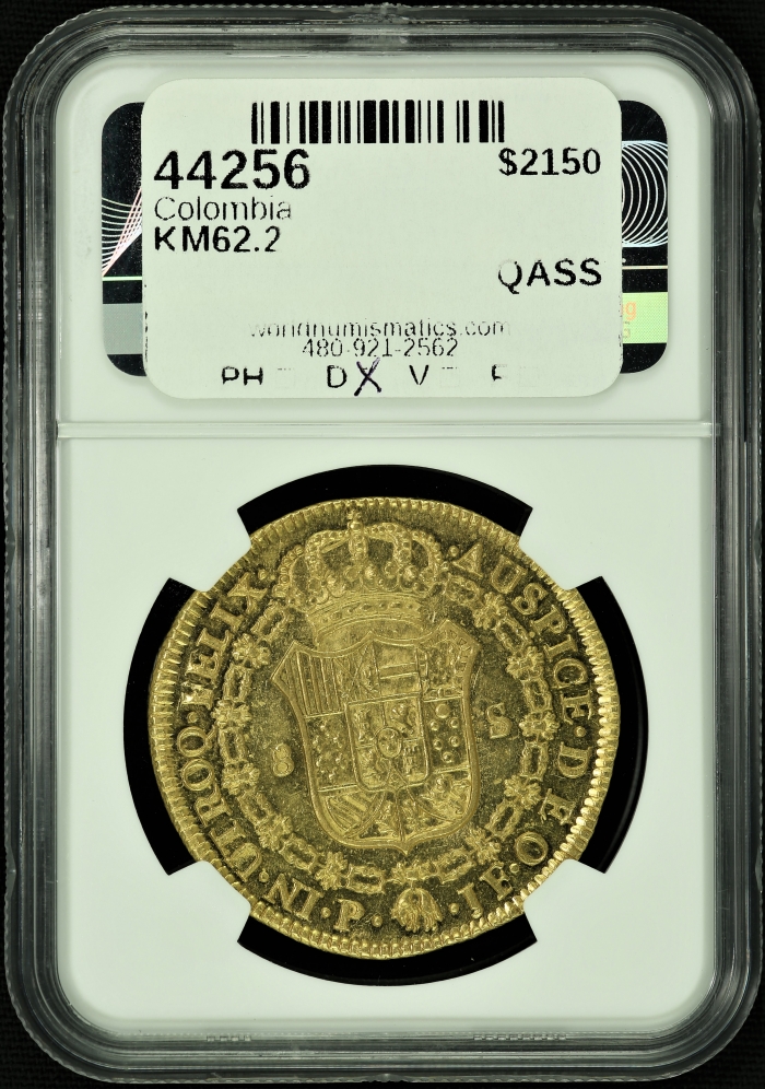 Colombia 8 Escudos 1807 P JF NGC AU58 44256Colombia 8 Escudos 1807 P JF NGC AU58 44256 - Image 2