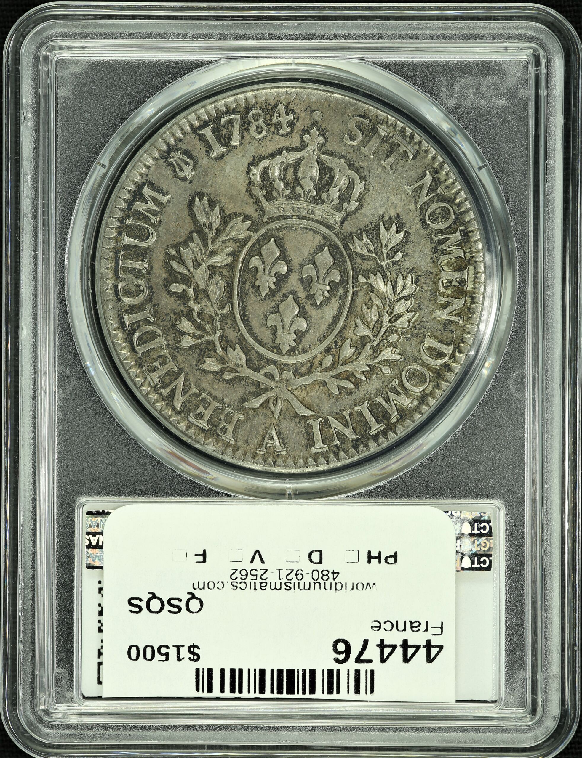 Europe France World Coins France Ecu Dot, 2nd Sem. 1784 A PCGS MS63 44476 France Ecu Dot, 2nd Sem. 1784 A PCGS MS63 44476France Ecu Dot, 2nd Sem. 1784 A PCGS MS63 44476 - Image 2