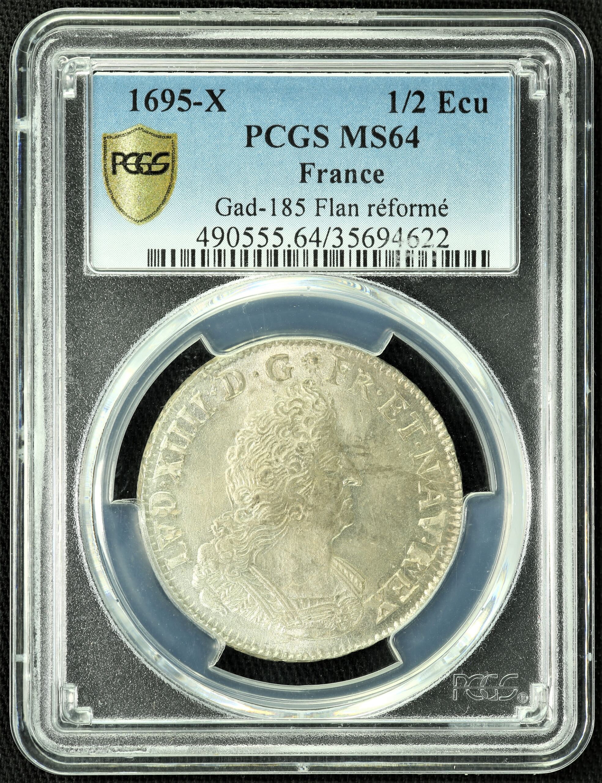 Europe France World Coins France 1/2 Ecu 1695 X PCGS MS64 44484 France 1/2 Ecu 1695 X PCGS MS64 44484France 1/2 Ecu 1695 X PCGS MS64 44484