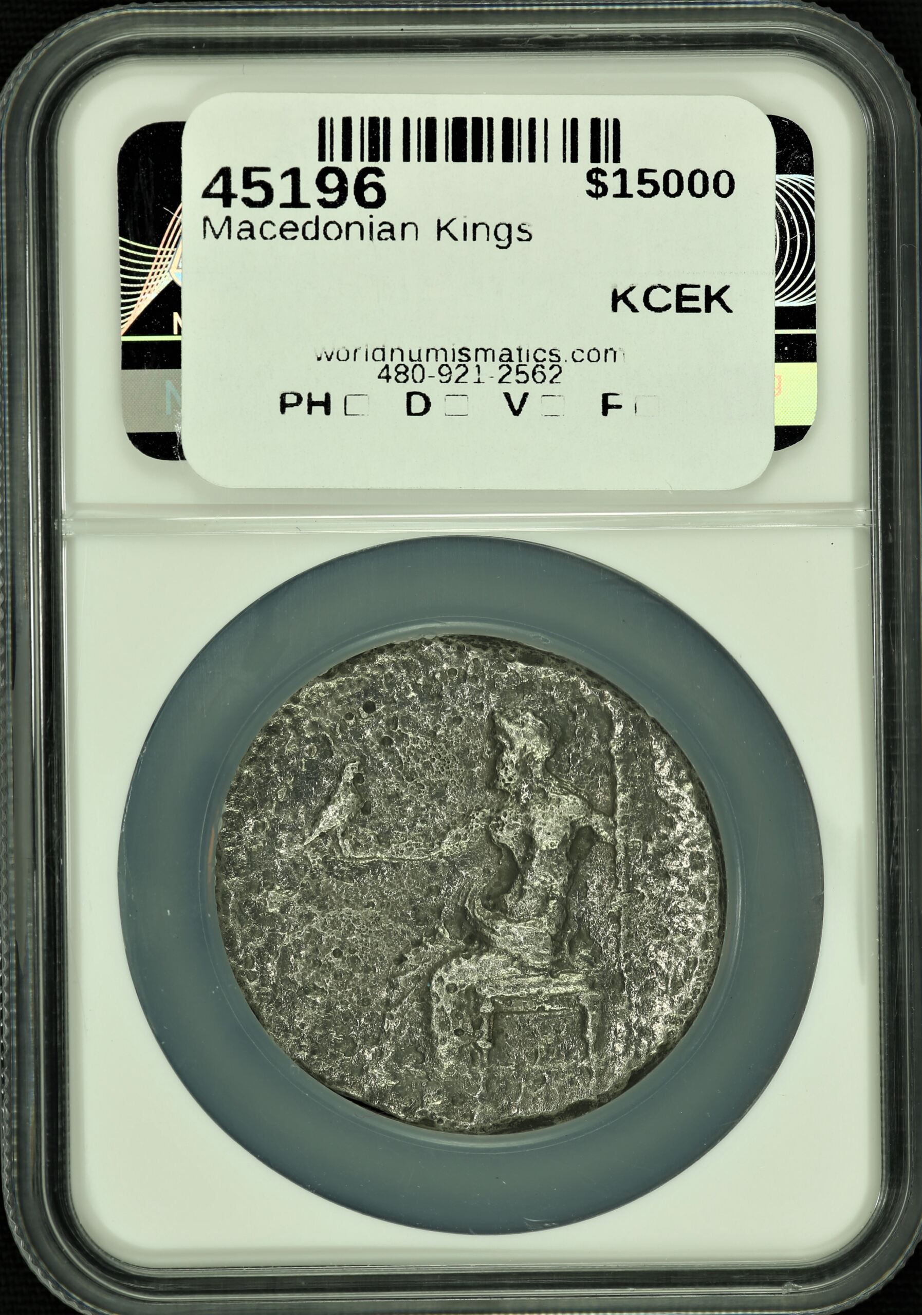Ancient Coins Greek Macedonian Kings Macedonian Kings Alexander III(The Great) 336-323 BC AR Decadrachm NGC F 45196 Macedonian Kings Alexander III(The Great) 336-323 BC AR Decadrachm NGC F 45196Macedonian Kings Alexander III(The Great) 336-323 BC AR Decadrachm NGC F 45196 - Image 2