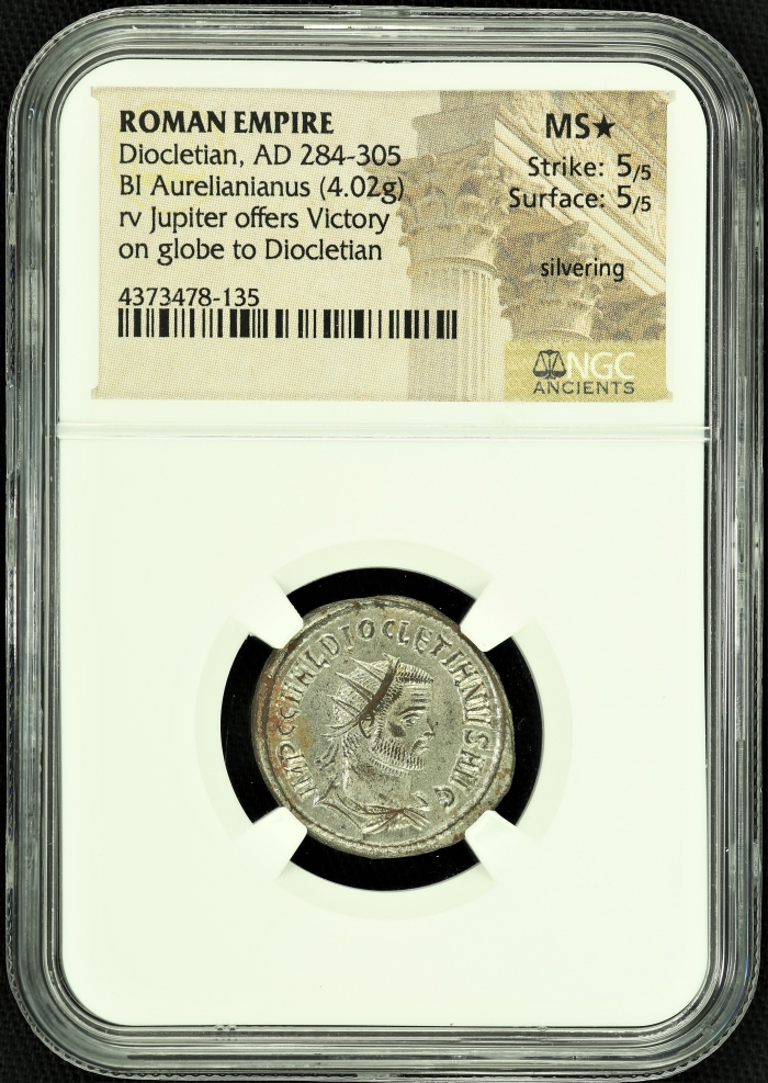 Roman Imperial Diocletian 284-305 AD BI Aurelianianus NGC MS* 45550Roman Imperial Diocletian 284-305 AD BI Aurelianianus NGC MS* 45550