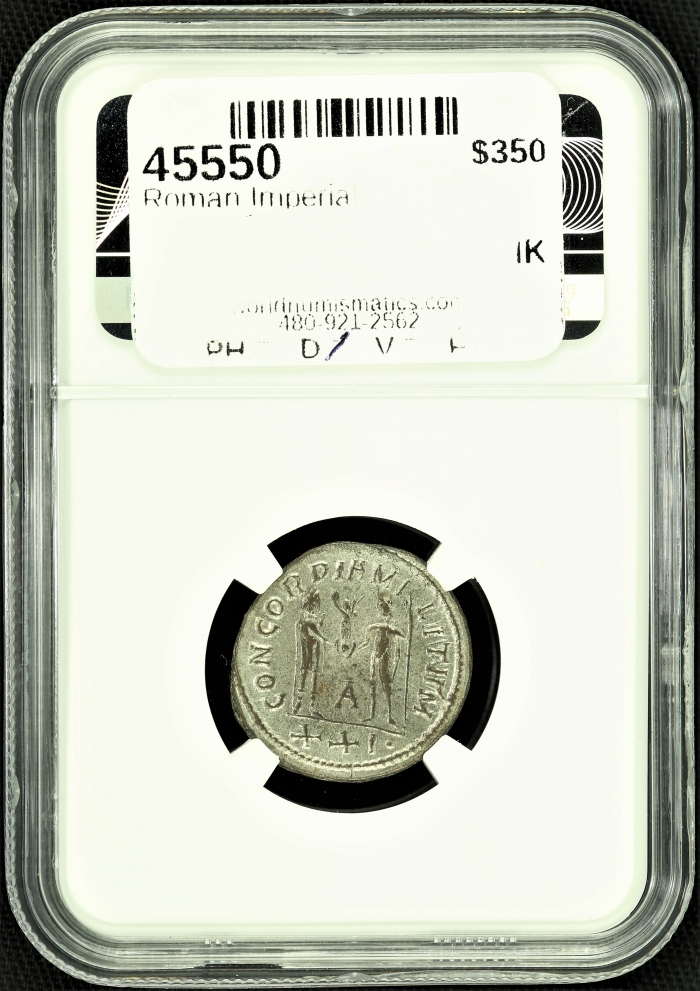 Roman Imperial Diocletian 284-305 AD BI Aurelianianus NGC MS* 45550Roman Imperial Diocletian 284-305 AD BI Aurelianianus NGC MS* 45550 - Image 2