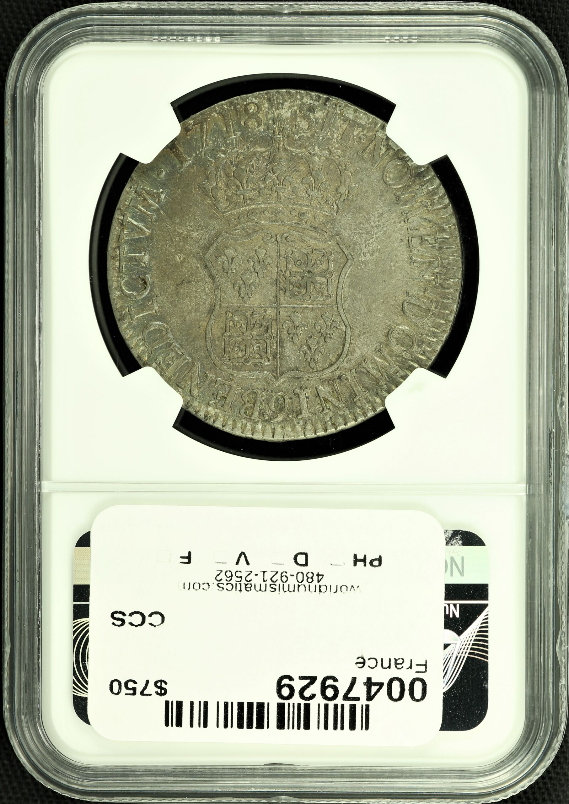 Europe France World Coins France Ecu 1718(9) NGC AU55 0047929 France Ecu 1718(9) NGC AU55 0047929France Ecu 1718(9) NGC AU55 0047929 - Image 2