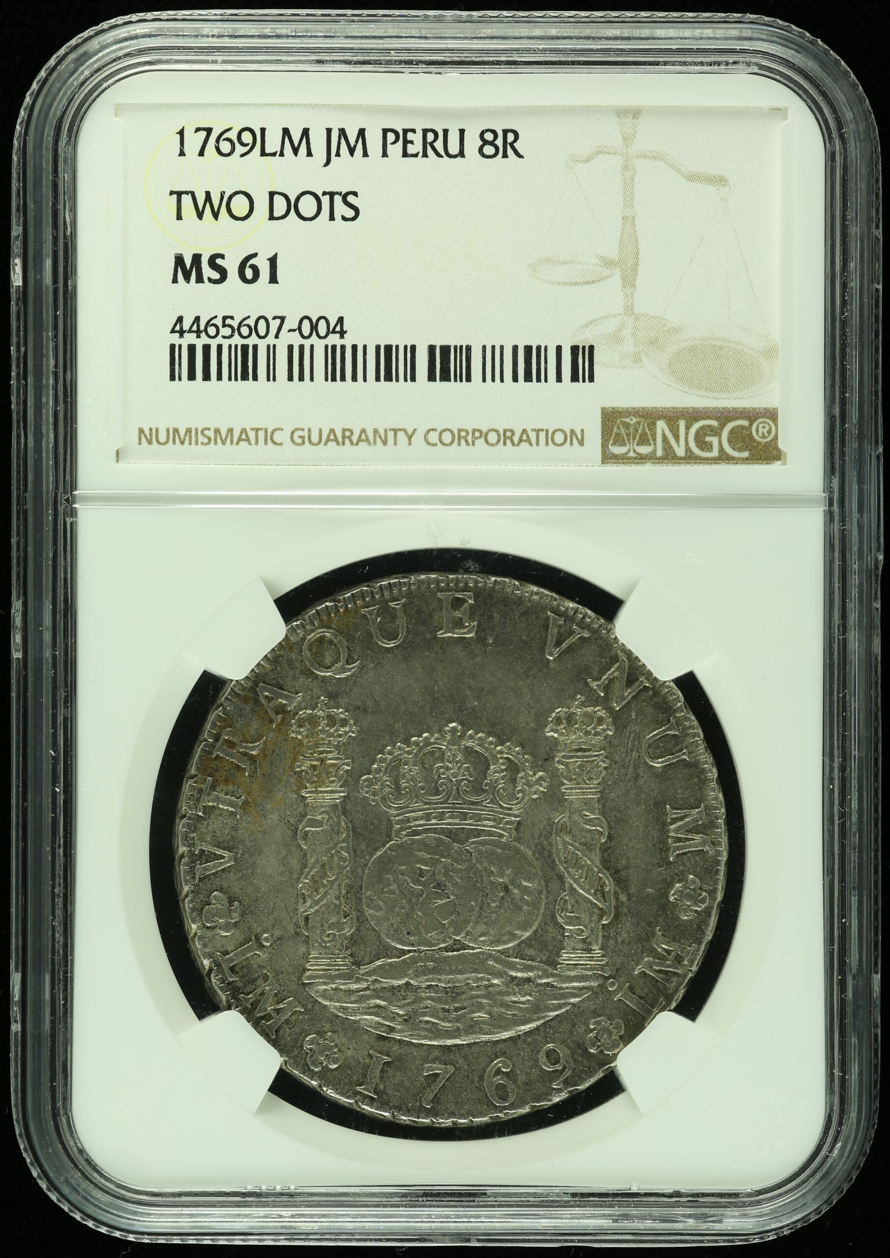Latin American Coins Peru Peru 8 Reales 1769 Lm JM NGC MS61 0106656 Peru 8 Reales 1769 Lm JM NGC MS61 0106656Peru 8 Reales 1769 Lm JM NGC MS61 0106656