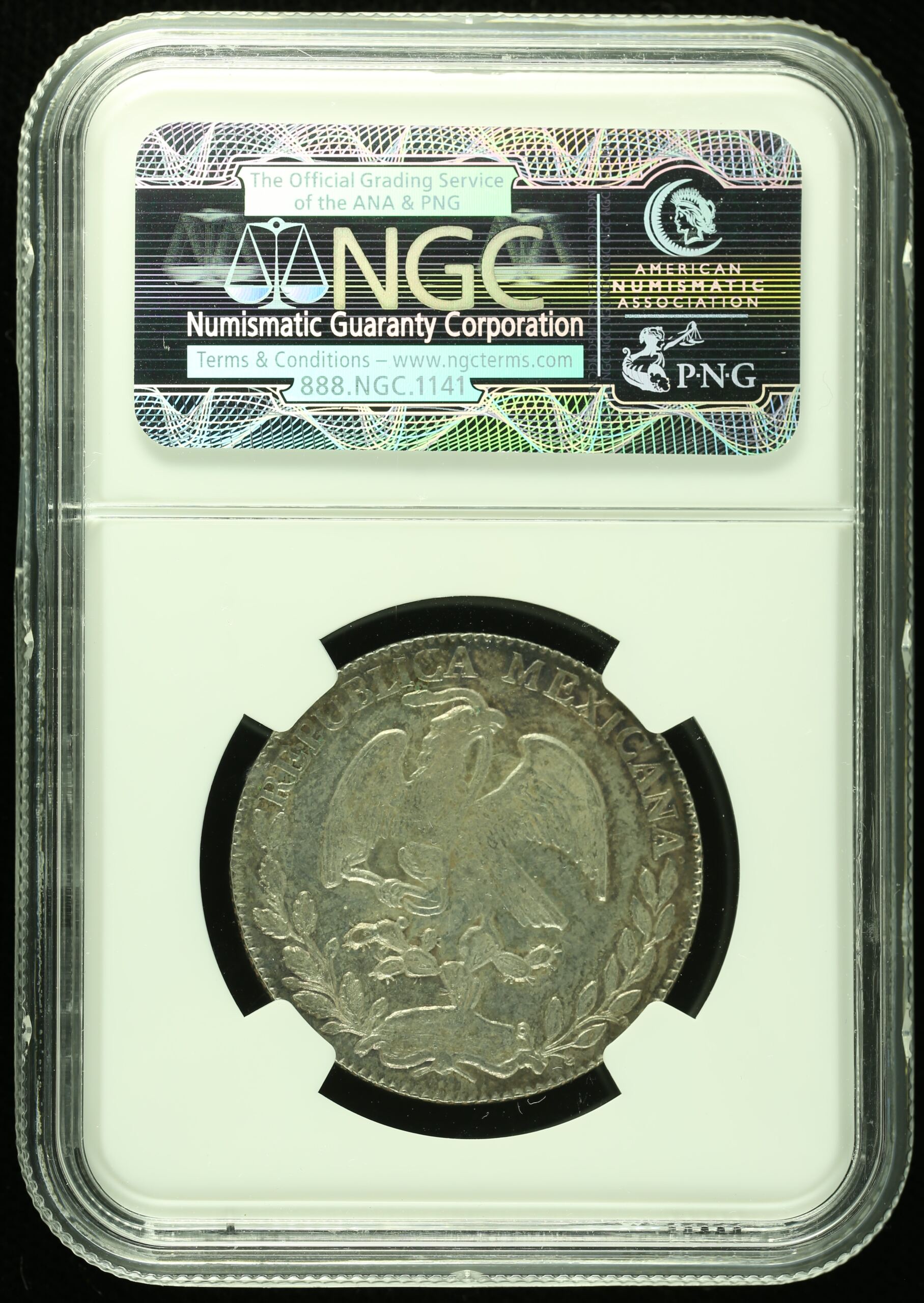 Mexican Coins Republic Silver & Minors Republic Silver & Minors 4 Reales 1868 Zs YH NGC MS62 k_35431 Republic Silver & Minors 4 Reales 1868 Zs YH NGC MS62 k_35431Republic Silver & Minors 4 Reales 1868 Zs YH NGC MS62 k_35431 - Image 2