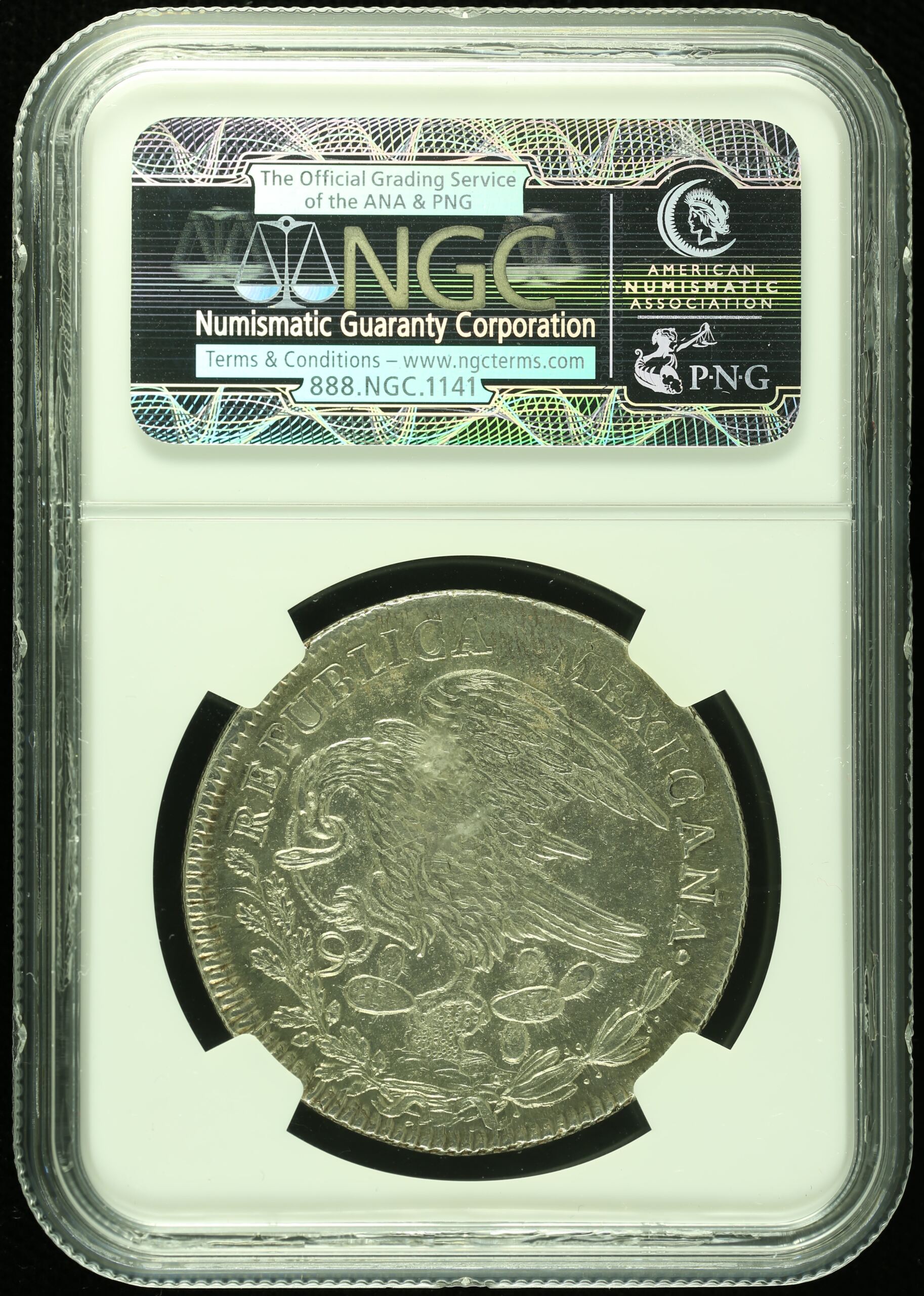 Mexican Coins Mexico City Republic 8 Reales Mexico City 8 Reales 1824 Mo JM NGC MS62 k_35456 Mexico City 8 Reales 1824 Mo JM NGC MS62 k_35456Mexico City 8 Reales 1824 Mo JM NGC MS62 k_35456 - Image 2