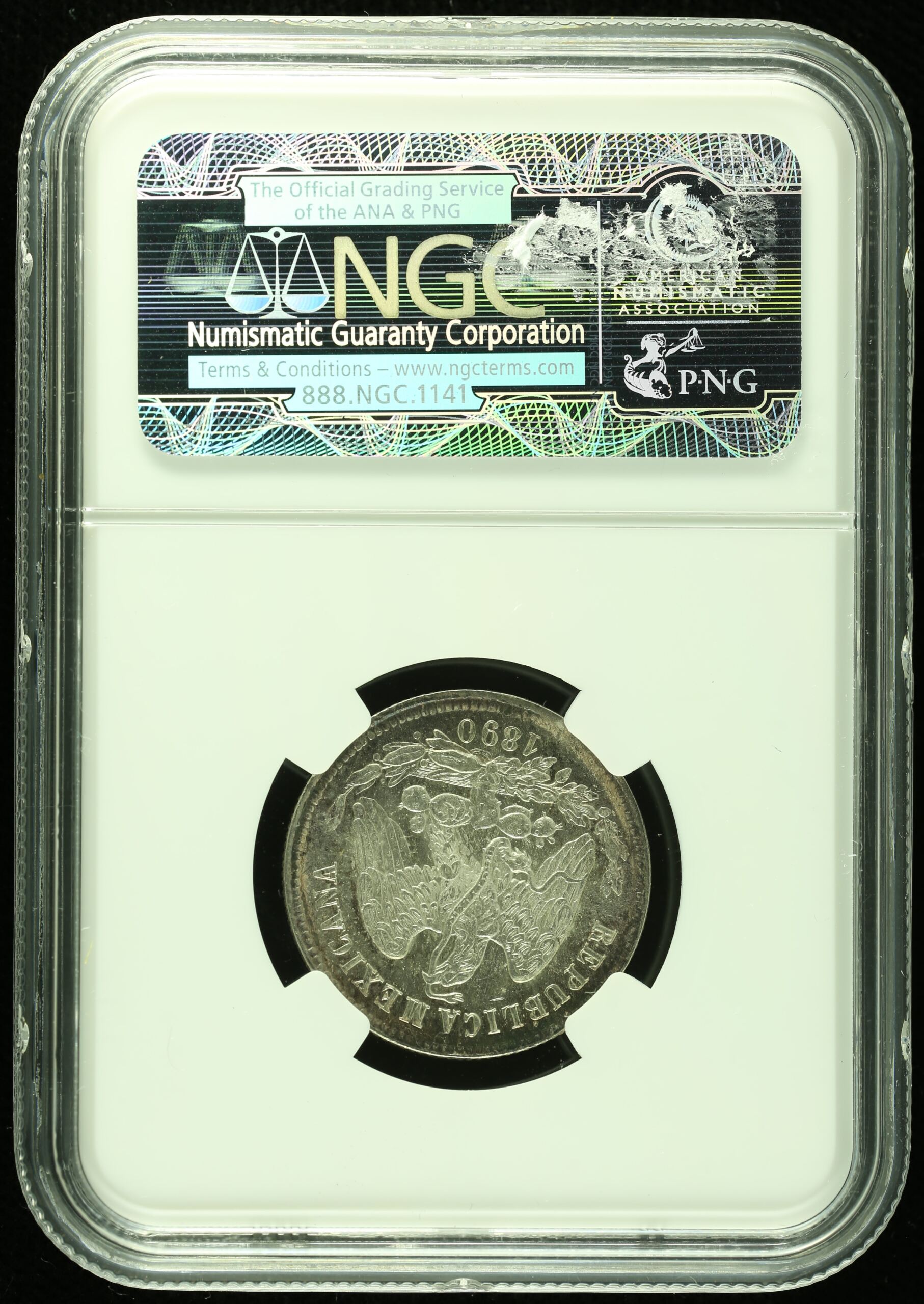 Mexican Coins Republic Silver & Minors Republic Silver & Minors 25 Centavos 1890 Pi R NGC MS64 k_35481 Republic Silver & Minors 25 Centavos 1890 Pi R NGC MS64 k_35481Republic Silver & Minors 25 Centavos 1890 Pi R NGC MS64 k_35481 - Image 2