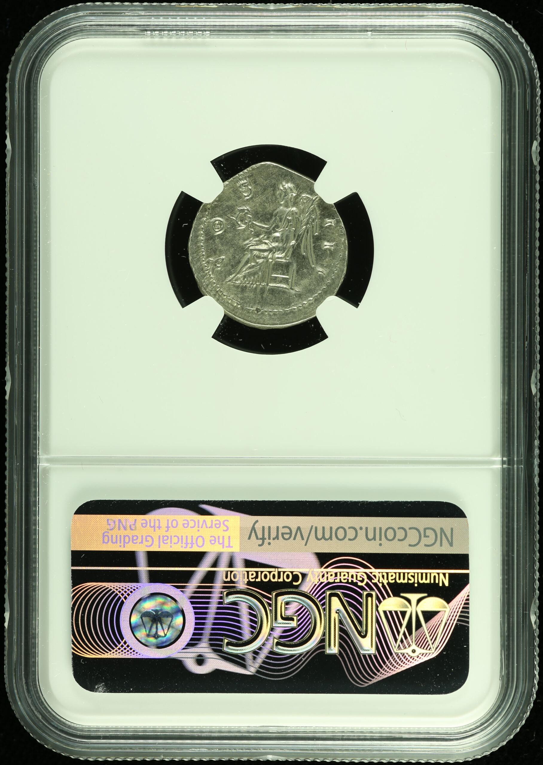 Ancient Coins Roman Imperial Roman Imperial Hadrian 117-138 AD AR Denarius NGC AU 0108019 Roman Imperial Hadrian 117-138 AD AR Denarius NGC AU 0108019Roman Imperial Hadrian 117-138 AD AR Denarius NGC AU 0108019 - Image 2