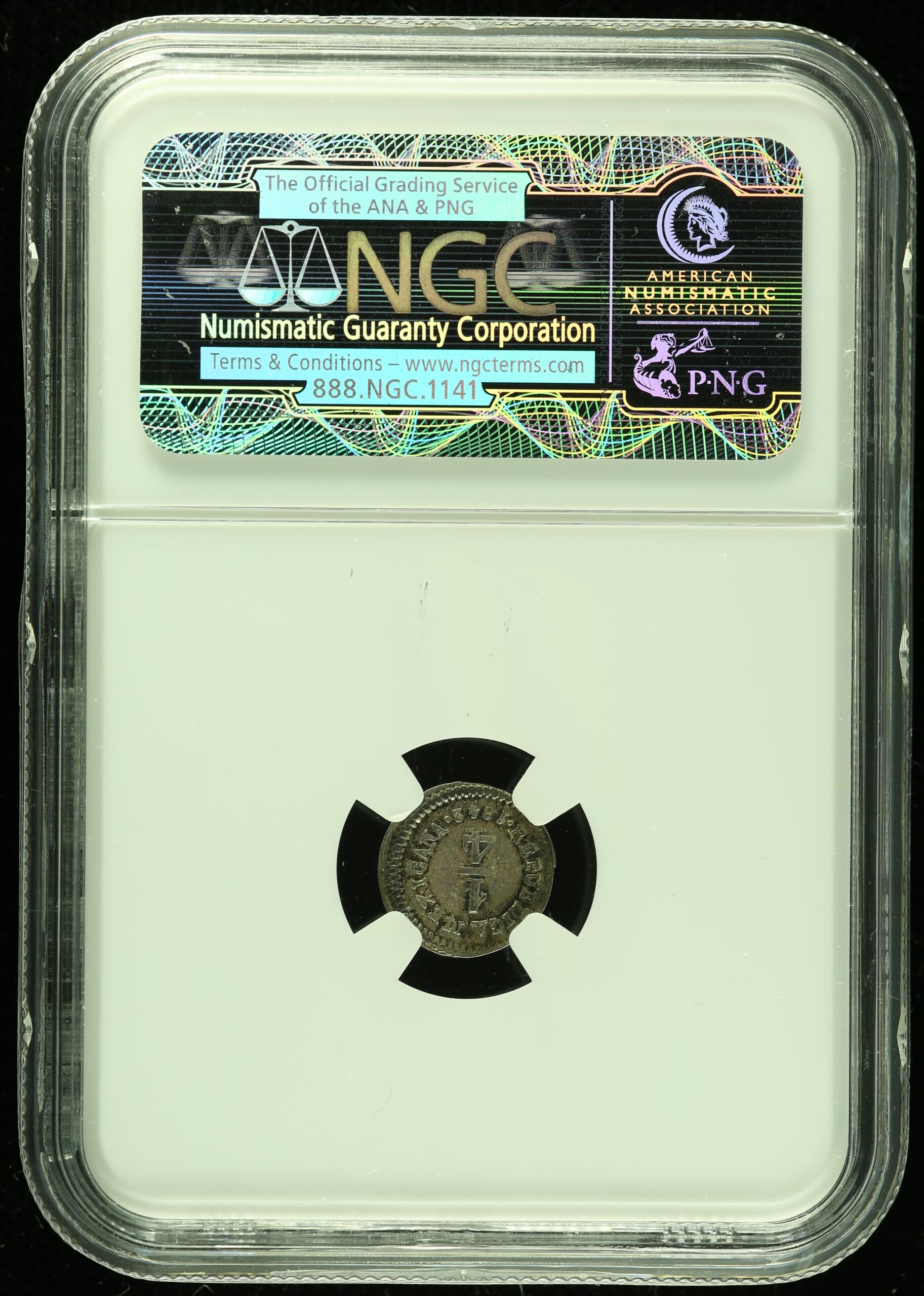 Mexican Coins Republic Silver & Minors Republic Silver & Minors 1/4 Real 1842 Zs LR NGC MS63 k_35408 Republic Silver & Minors 1/4 Real 1842 Zs LR NGC MS63 k_35408Republic Silver & Minors 1/4 Real 1842 Zs LR NGC MS63 k_35408 - Image 2