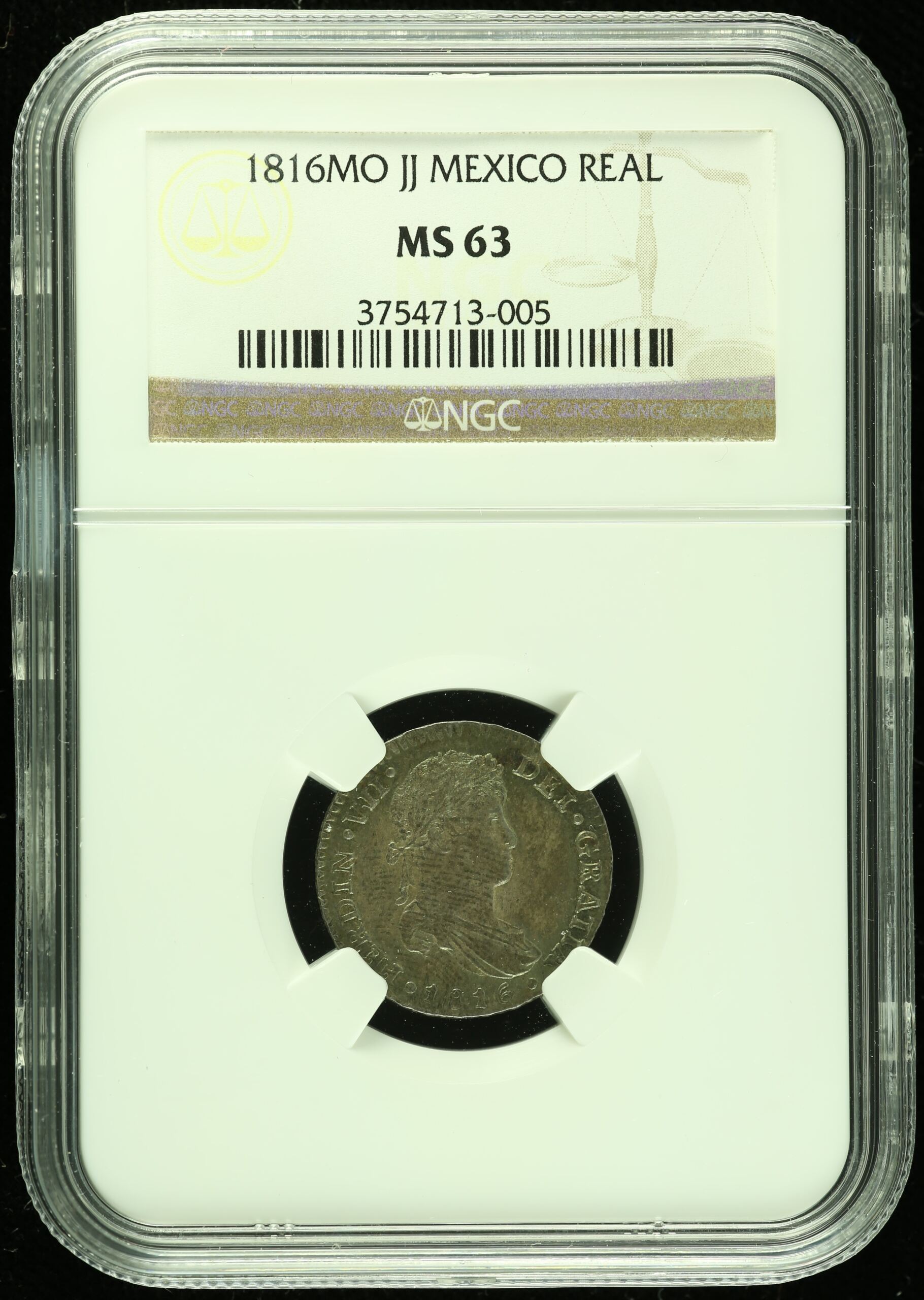 Colonial Silver & Minors Mexican Coins Colonial Silver & Minors Real 1816 Mo JJ NGC MS63 k_35419 Colonial Silver & Minors Real 1816 Mo JJ NGC MS63 k_35419Colonial Silver & Minors Real 1816 Mo JJ NGC MS63 k_35419