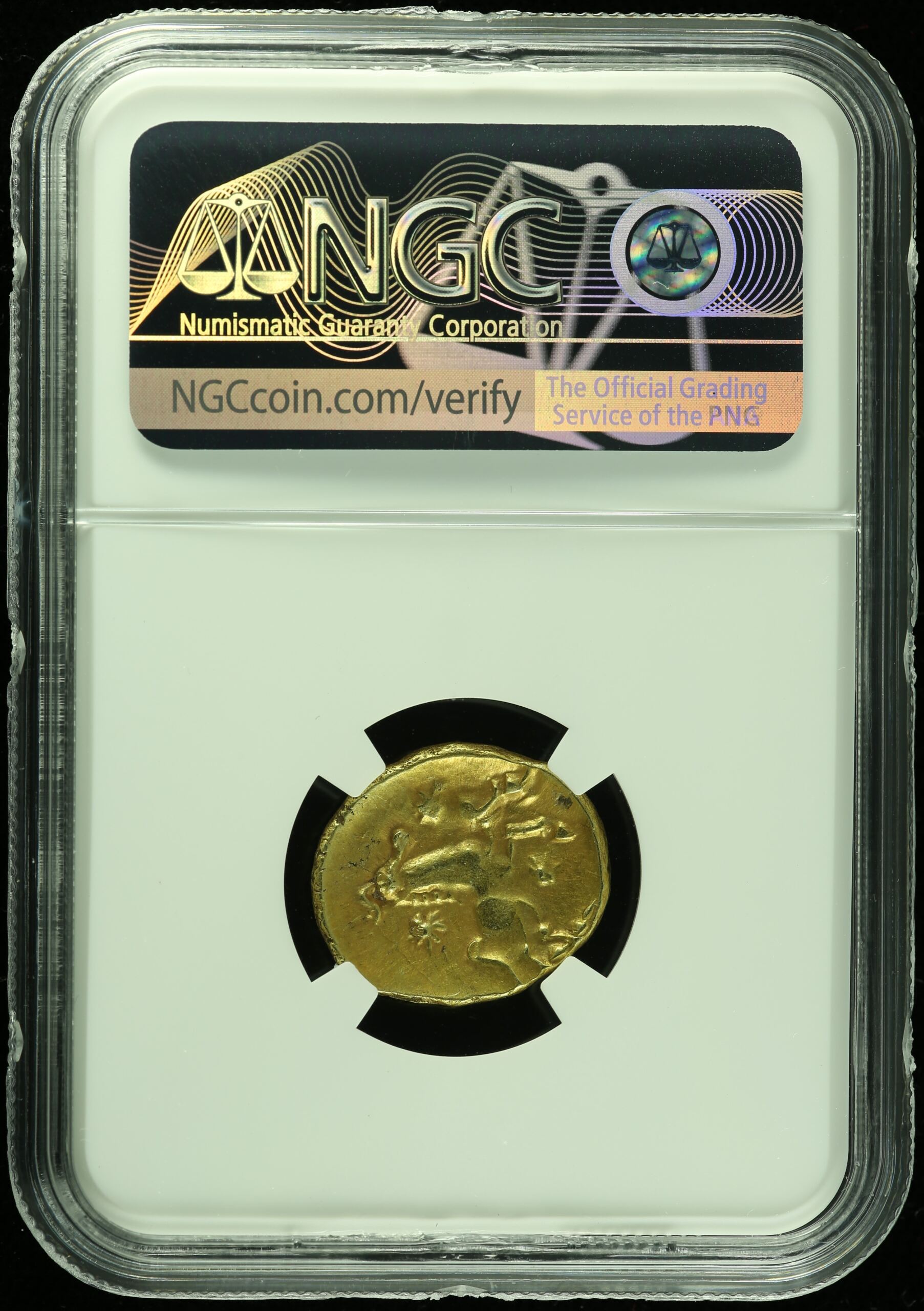 Ancient Coins Celtic Celtic Gaul 1st Century BC AV Stater NGC AU 0109886 Celtic Gaul 1st Century BC AV Stater NGC AU 0109886Celtic Gaul 1st Century BC AV Stater NGC AU 0109886 - Image 2
