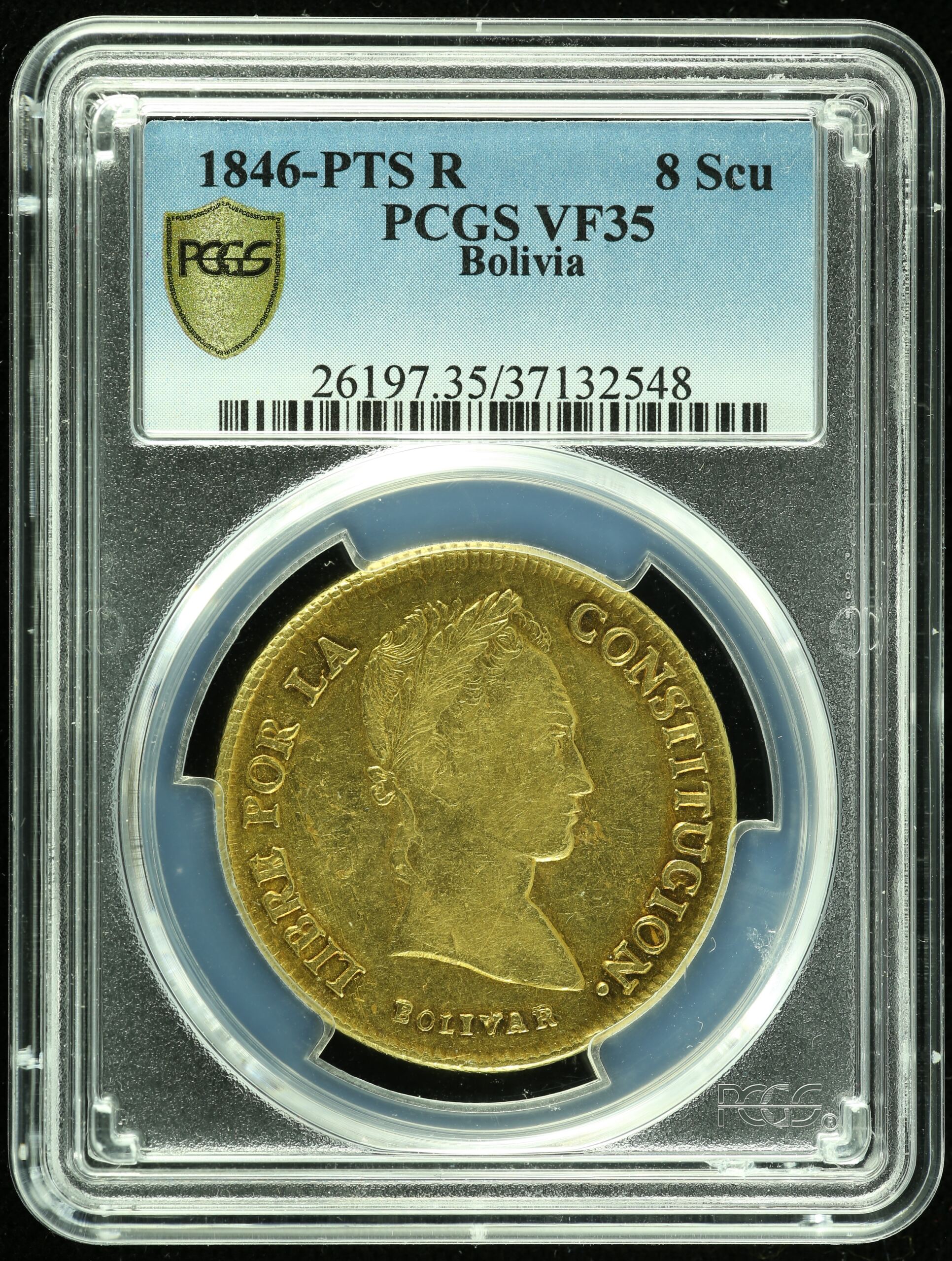 Bolivia Latin American Coins Bolivia 8 Scudos 1946 Pts R PCGS VF35 0109994 Bolivia 8 Scudos 1946 Pts R PCGS VF35 0109994Bolivia 8 Scudos 1946 Pts R PCGS VF35 0109994
