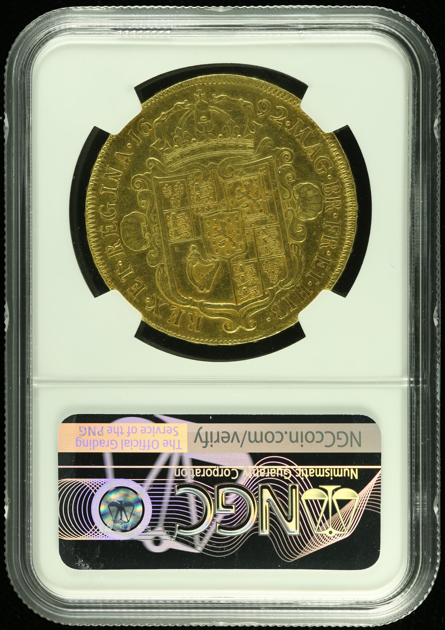 Europe UK (Great Britain) World Coins UK (Great Britain) 5 Guineas 1692 NGC AU53 0110377 UK (Great Britain) 5 Guineas 1692 NGC AU53 0110377UK (Great Britain) 5 Guineas 1692 NGC AU53 0110377 - Image 2