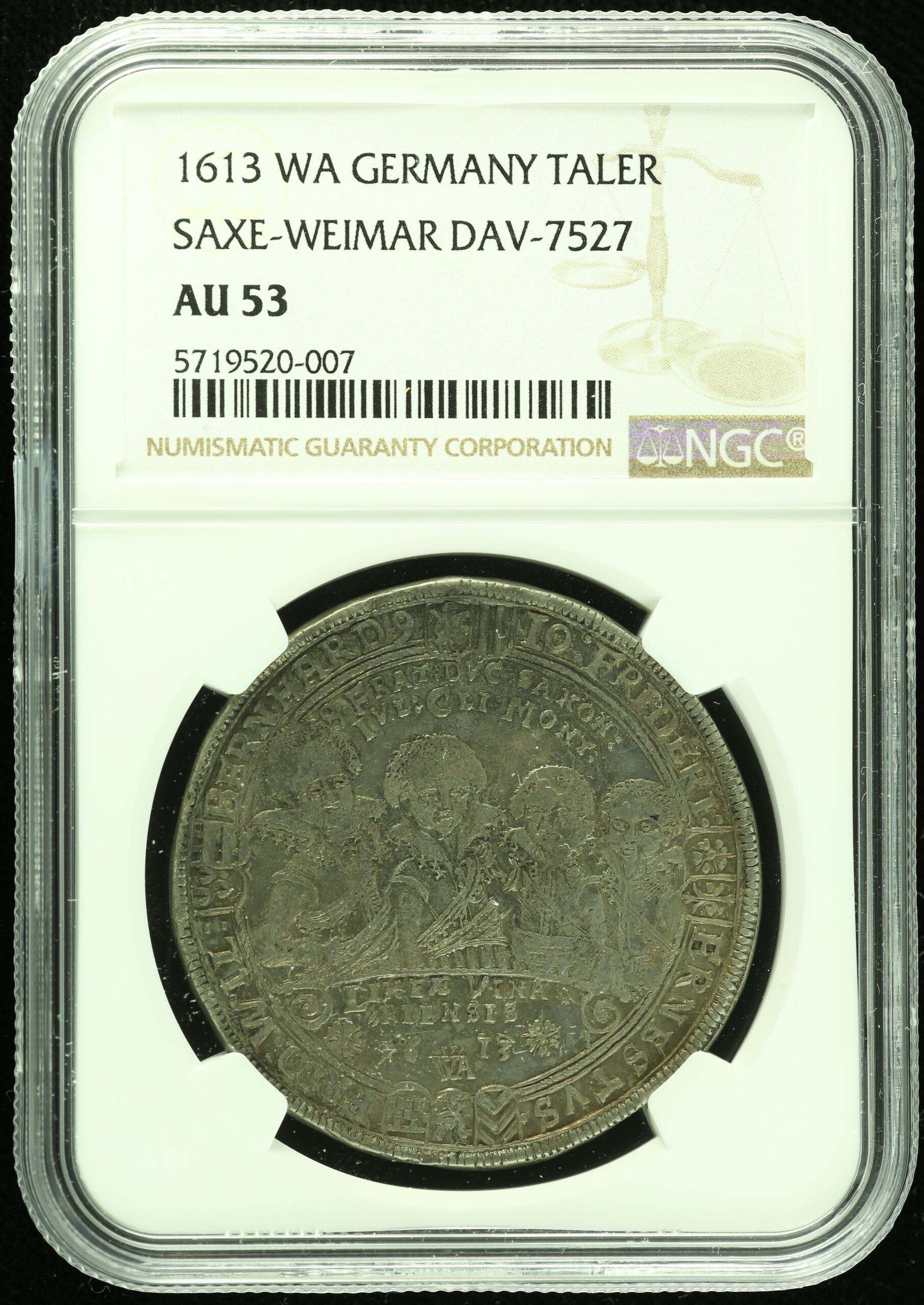 Europe Germany World Coins Germany Taler 1613 WA NGC AU53 0110136 Germany Taler 1613 WA NGC AU53 0110136Germany Taler 1613 WA NGC AU53 0110136