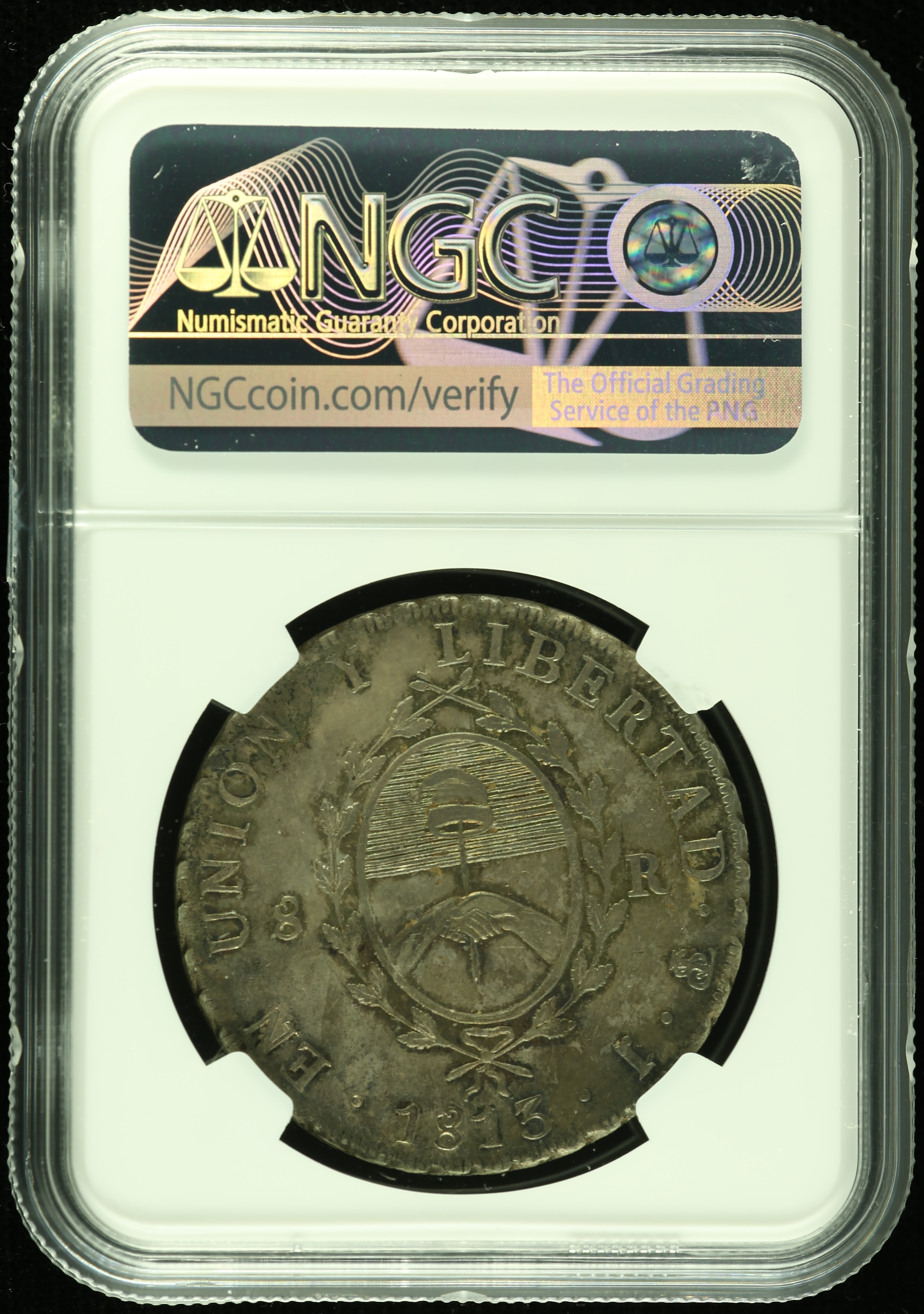 Argentina 8 Reales 1813 Pts J NGC AU58 0111671 – World Numismatics LLC