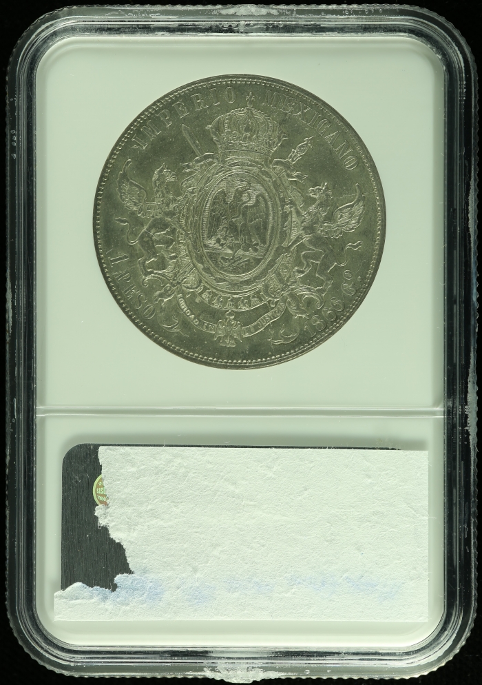 Imperial Era Peso 1866 Go NGC AU58 k_35585Imperial Era Peso 1866 Go NGC AU58 k_35585 - Image 2