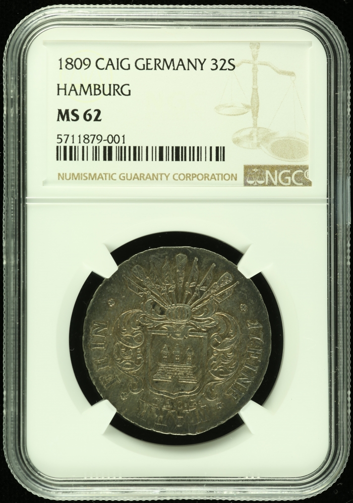 Germany 32 Schilling 1809 CAIG NGC MS62 0111713Germany 32 Schilling 1809 CAIG NGC MS62 0111713