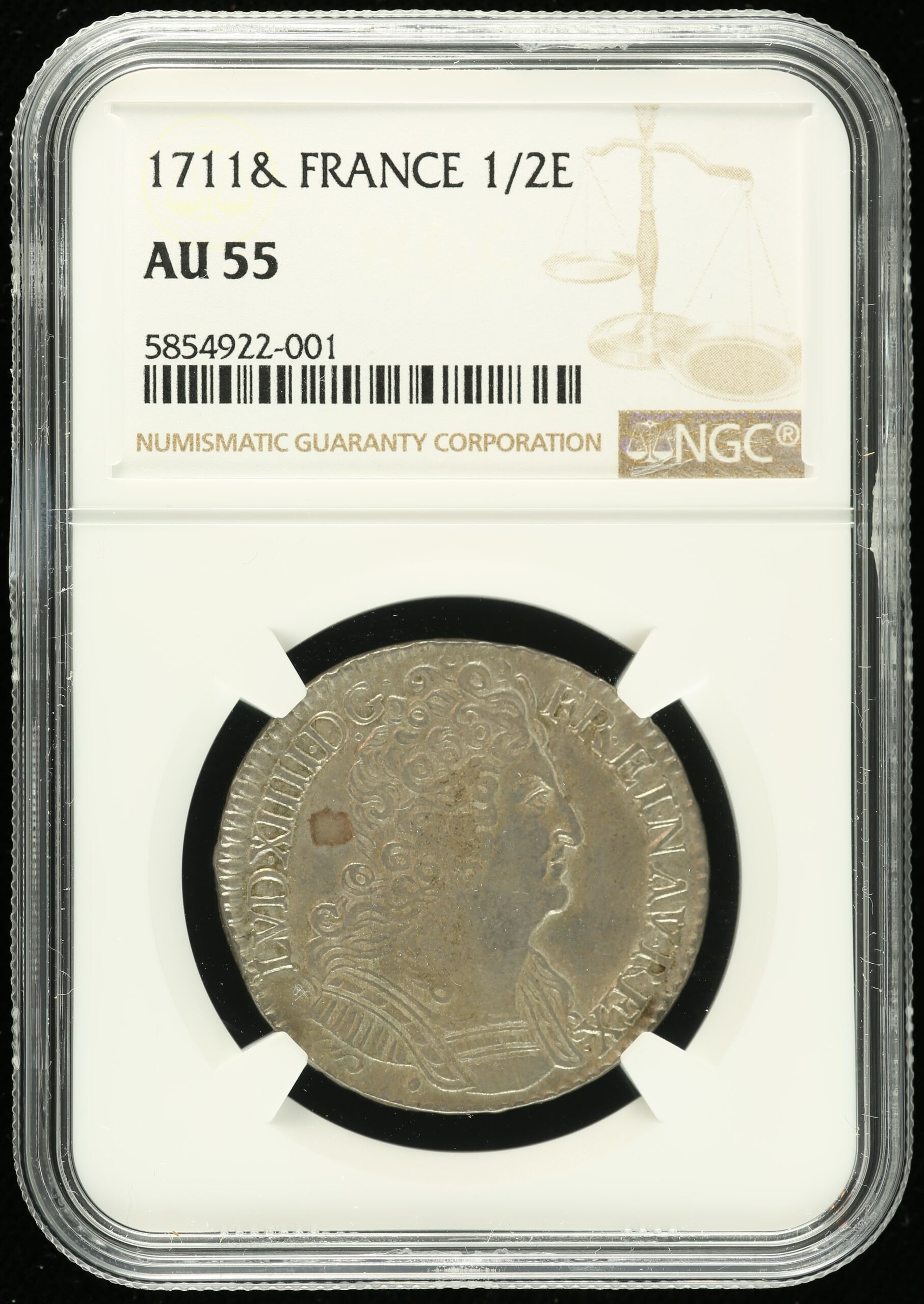 Europe France World Coins France 1/2 Ecu 1711 & NGC AU55 0111749 France 1/2 Ecu 1711 & NGC AU55 0111749France 1/2 Ecu 1711 & NGC AU55 0111749