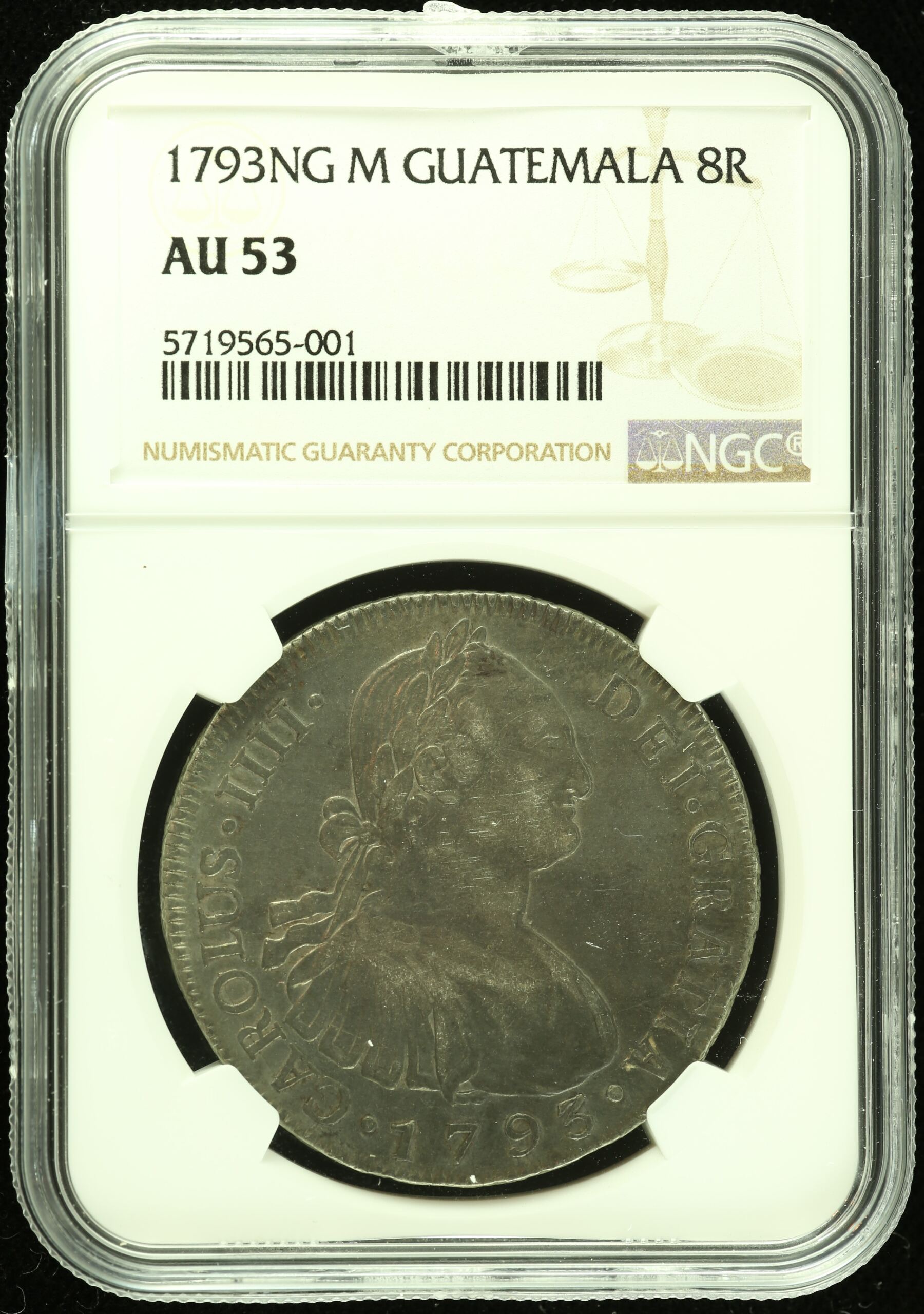 Guatemala Latin American Coins Guatemala 8 Reales 1793 Ng M NGC AU53 0112152 Guatemala 8 Reales 1793 Ng M NGC AU53 0112152Guatemala 8 Reales 1793 Ng M NGC AU53 0112152