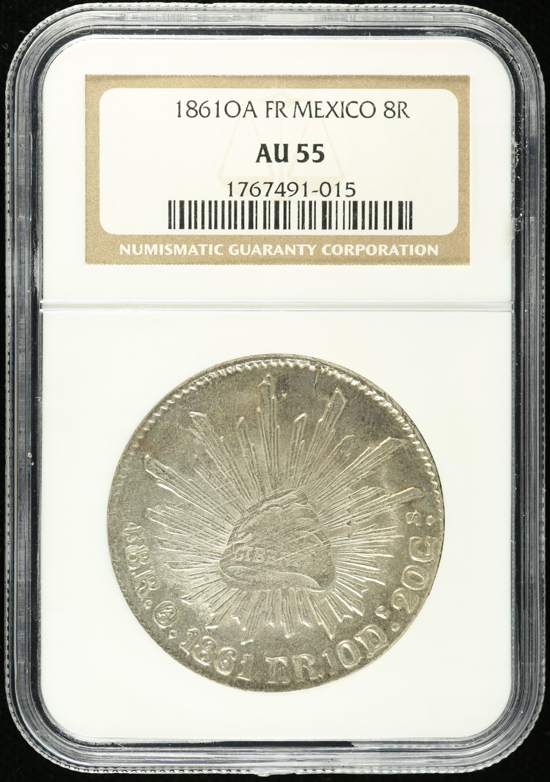 Mexican Coins Oaxaca Republic 8 Reales Oaxaca 8 Reales 1861 Oa FR NGC AU55 k_35692 Oaxaca 8 Reales 1861 Oa FR NGC AU55 k_35692Oaxaca 8 Reales 1861 Oa FR NGC AU55 k_35692