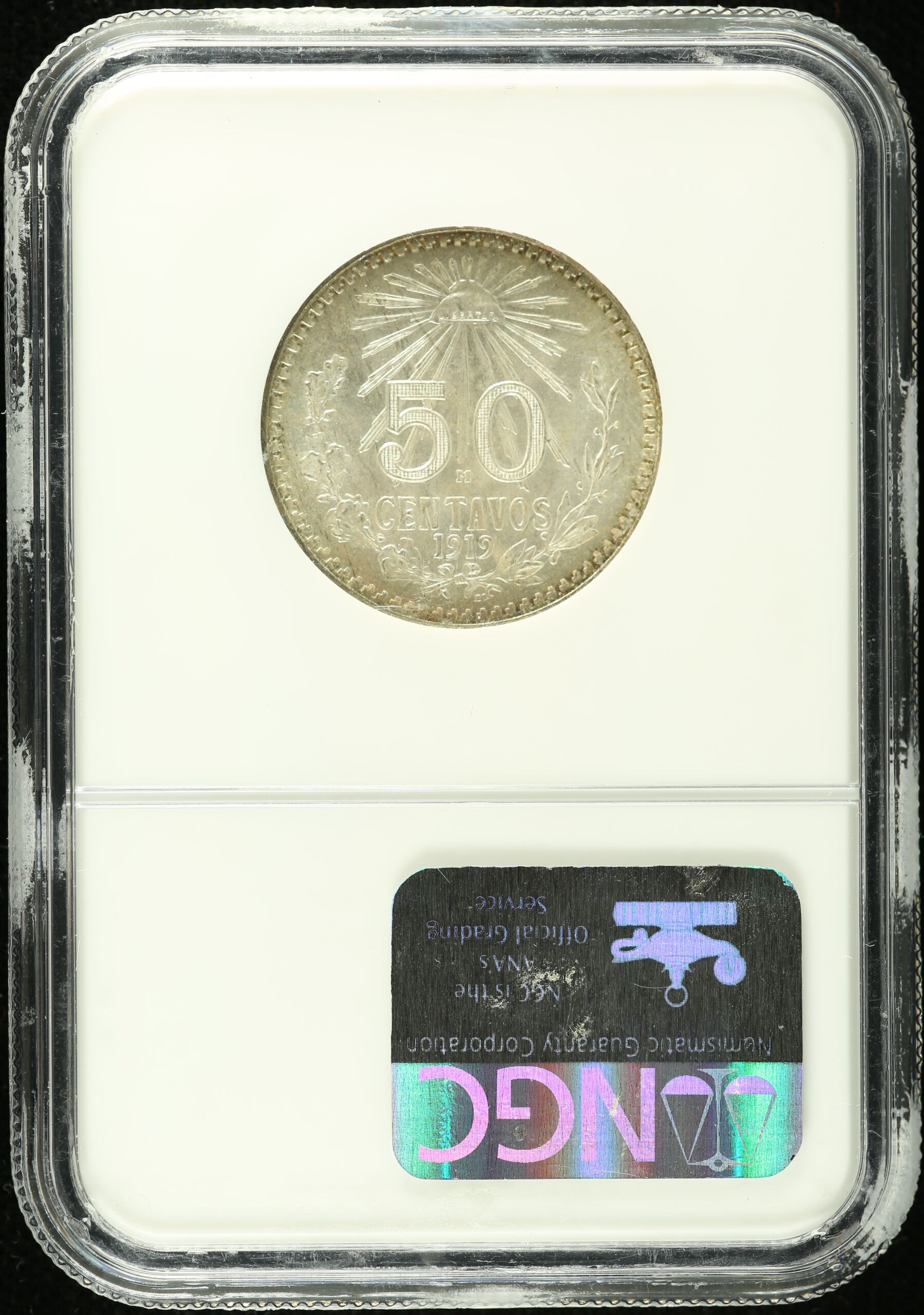 Mexican Coins Modern Silver & Minors Modern Silver & Minors 50 Centavos 1919 NGC MS65 k_35710 Modern Silver & Minors 50 Centavos 1919 NGC MS65 k_35710Modern Silver & Minors 50 Centavos 1919 NGC MS65 k_35710 - Image 2