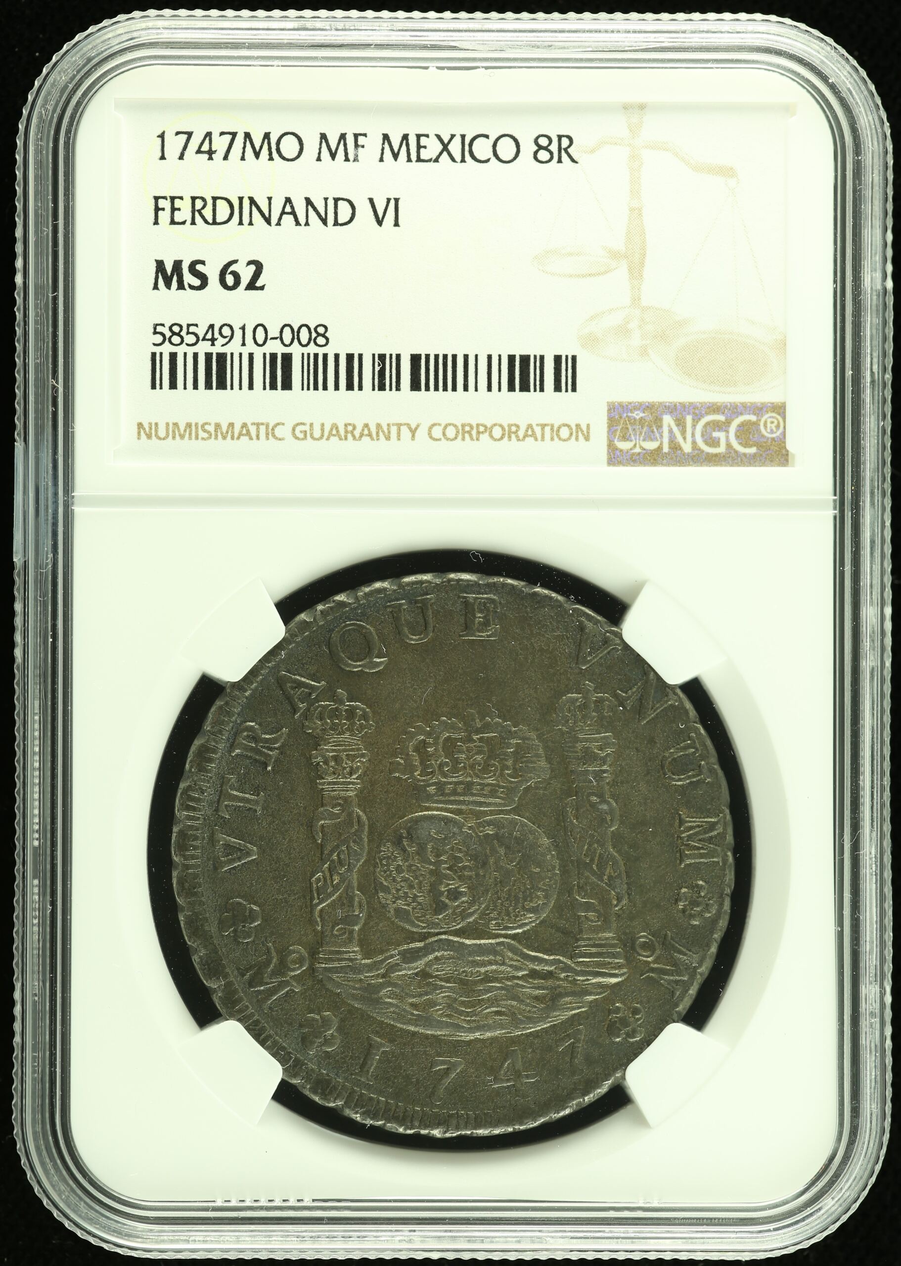 Colonial Silver & Minors Mexican Coins Colonial Silver & Minors 8 Reales 1747 Mo MF NGC MS62 0112403 Colonial Silver & Minors 8 Reales 1747 Mo MF NGC MS62 0112403Colonial Silver & Minors 8 Reales 1747 Mo MF NGC MS62 0112403