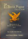 Stacks Bowers/Sothebys D. Brent Pogue Collection Part I May 19, 2015 0112460