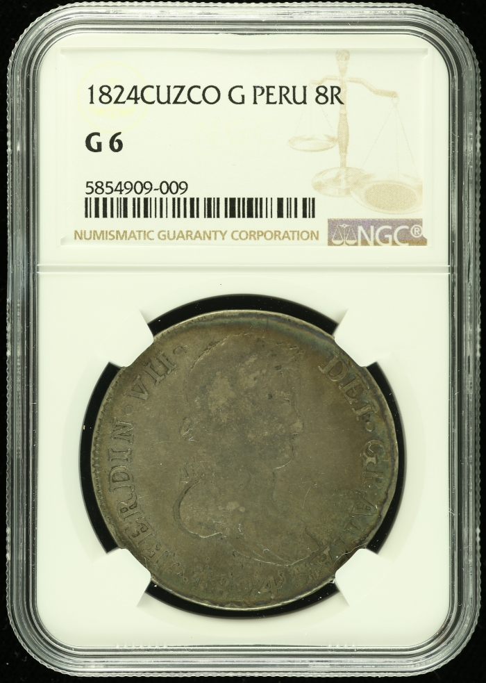 Peru 8 Reales 1824 Cuzco G NGC G6 0112686Peru 8 Reales 1824 Cuzco G NGC G6 0112686