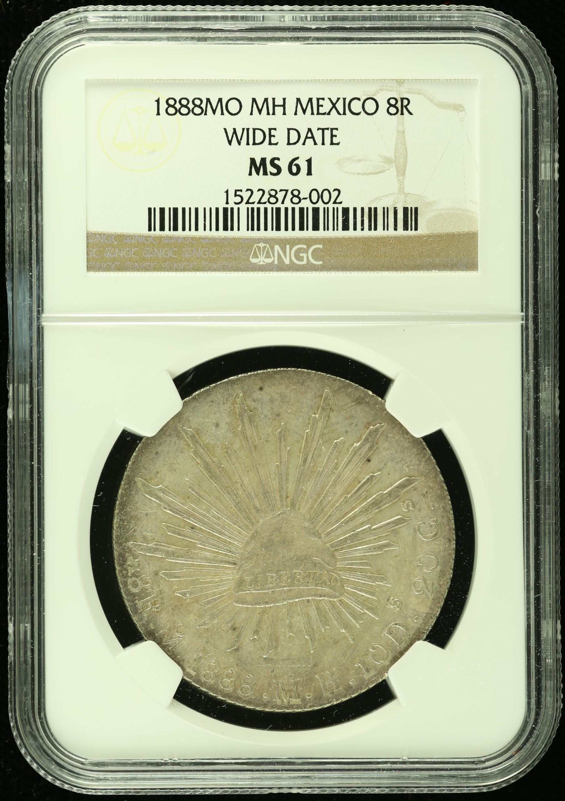 Mexican Coins Mexico City Republic 8 Reales Mexico City 8 Reales 1888 Mo MH NGC MS61 0113326 Mexico City 8 Reales 1888 Mo MH NGC MS61 0113326Mexico City 8 Reales 1888 Mo MH NGC MS61 0113326