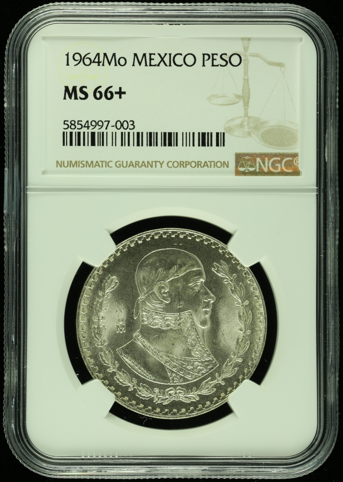 Modern Silver & Minors Peso 1964 Mo NGC MS66+ 0114724Modern Silver & Minors Peso 1964 Mo NGC MS66+ 0114724