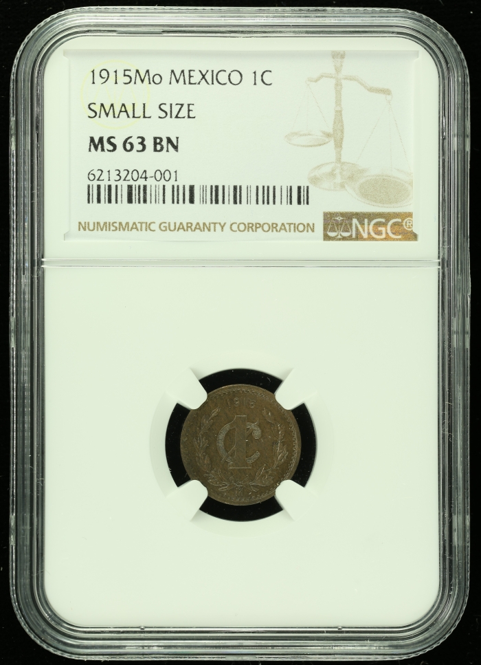 Modern Silver & Minors Centavo 1915 Mo NGC MS63BN 0119189Modern Silver & Minors Centavo 1915 Mo NGC MS63BN 0119189